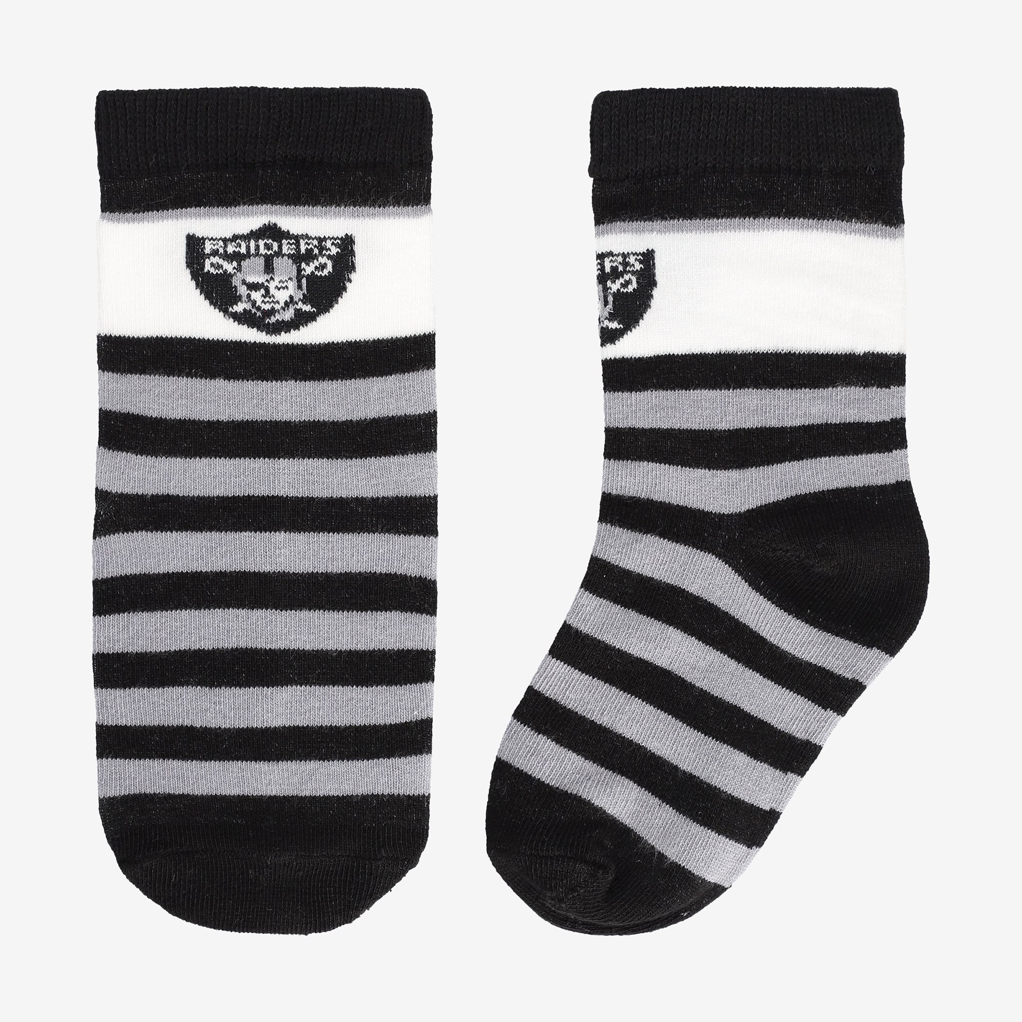 Chaussettes de rugby à blocs noires Las Vegas Raiders pour tout-petits