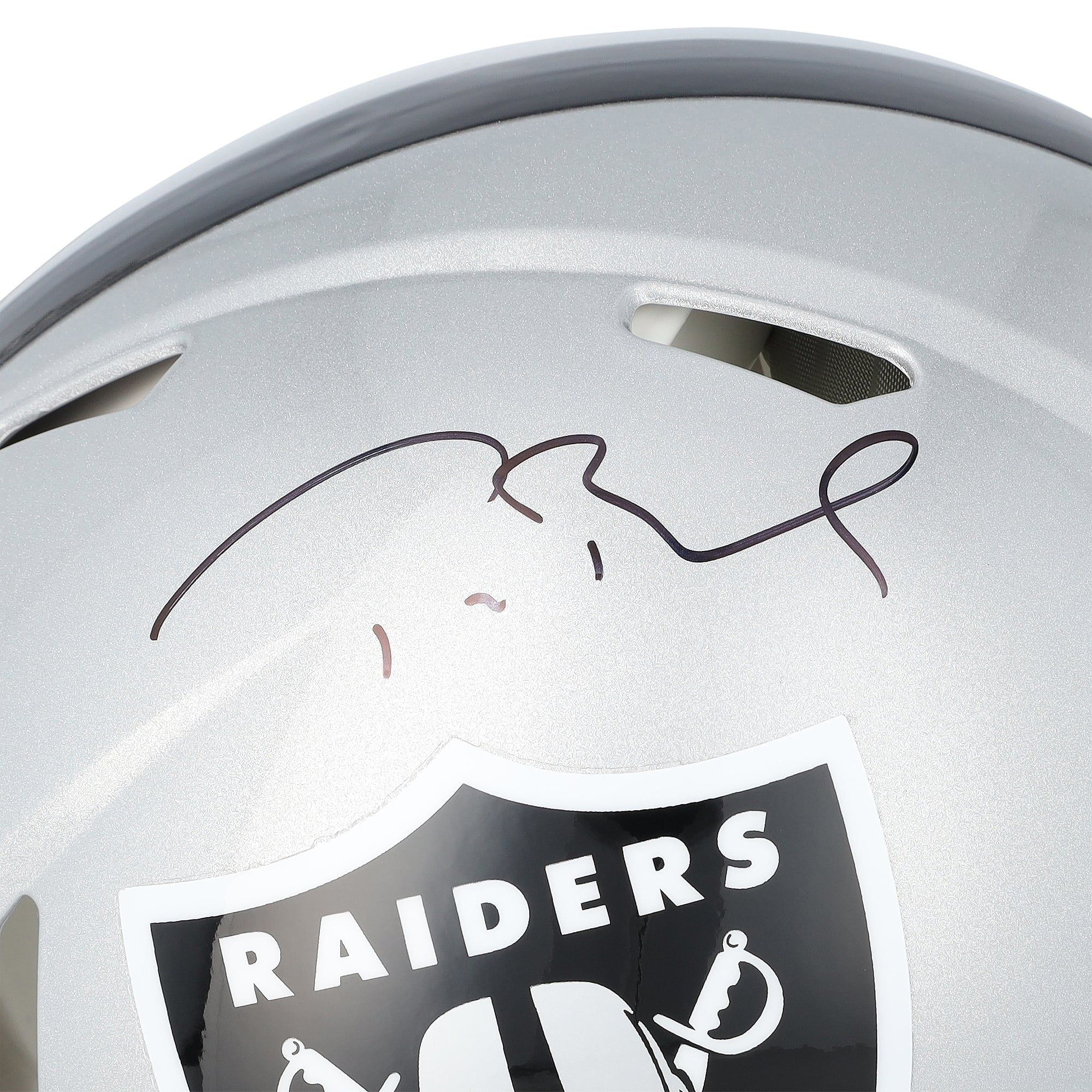 Casque Riddell Speed ​​Authentic autographié par Tom Brady des Raiders de Las Vegas