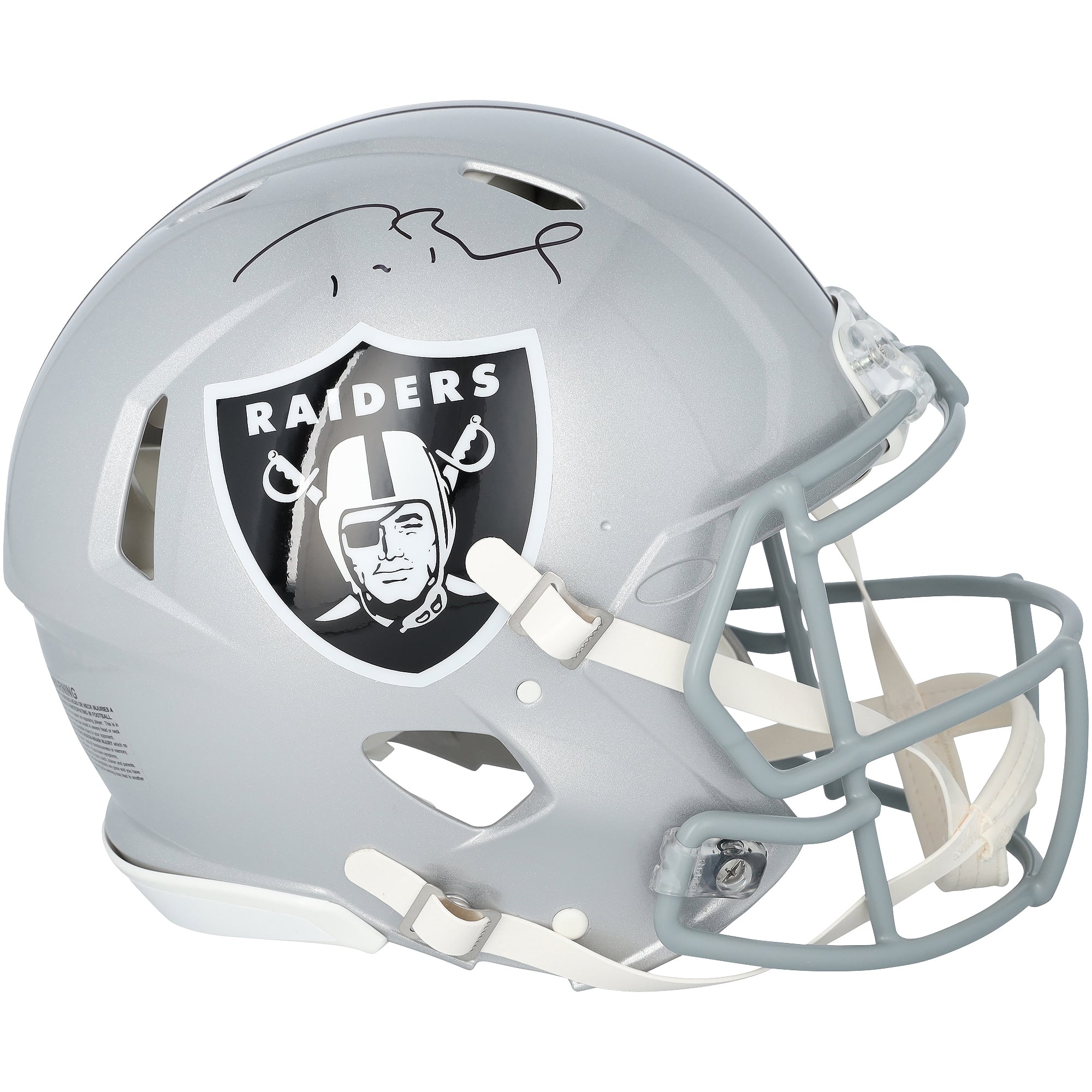 Casque Riddell Speed ​​Authentic autographié par Tom Brady des Raiders de Las Vegas
