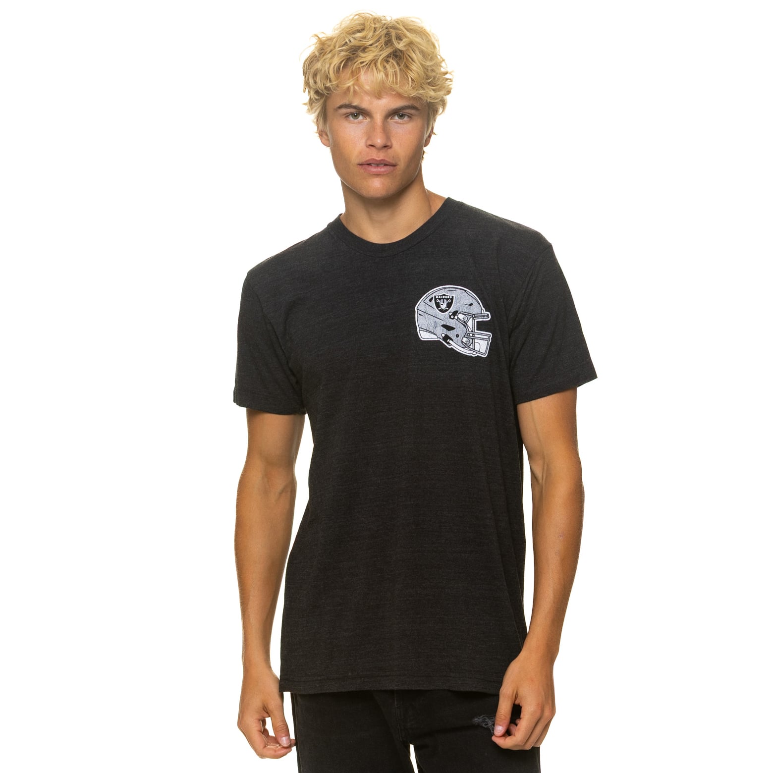 T-shirt unisexe Aviator Nation noir Las Vegas Raiders en mélange de trois matières