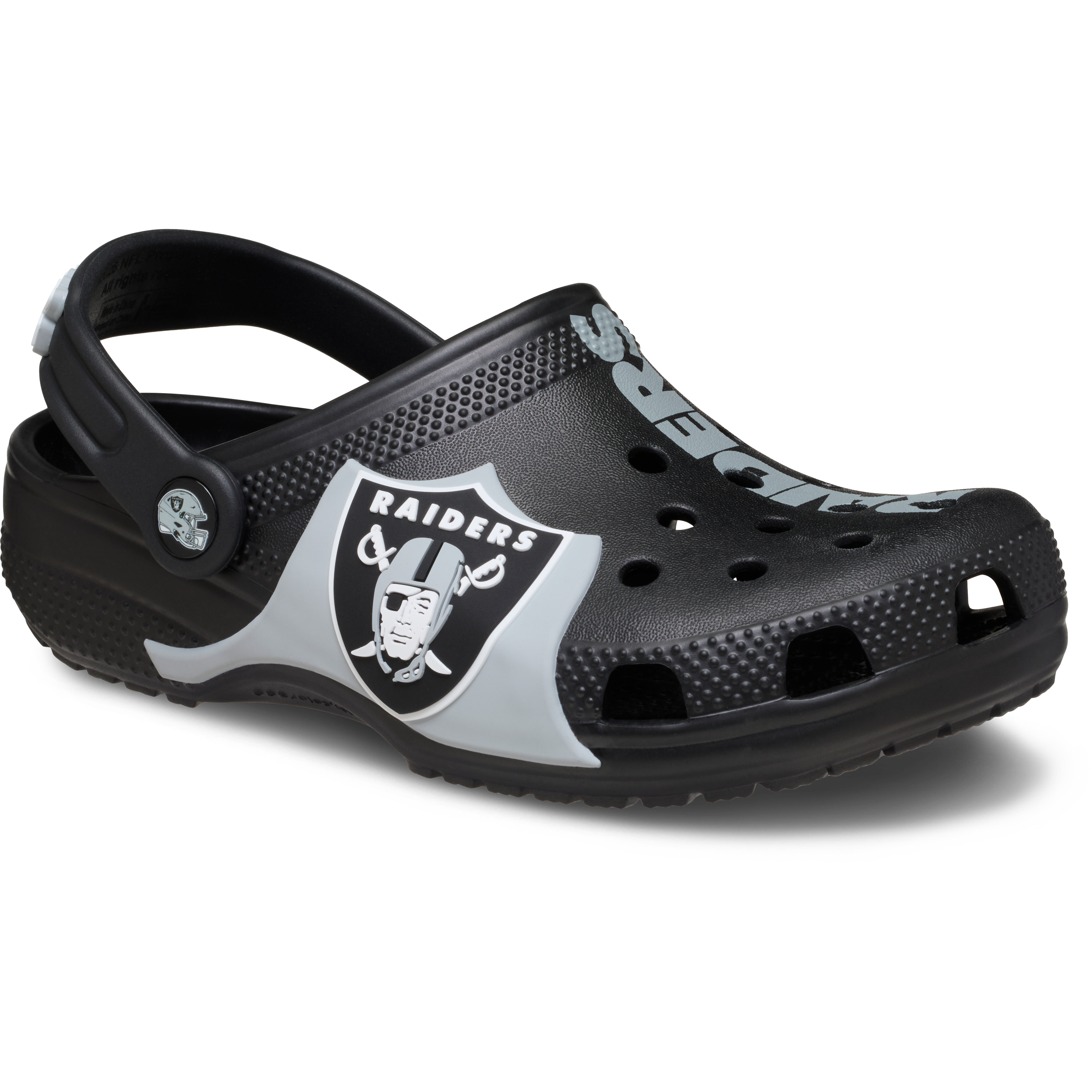 Sabots classiques unisexes Crocs noirs Las Vegas Raiders