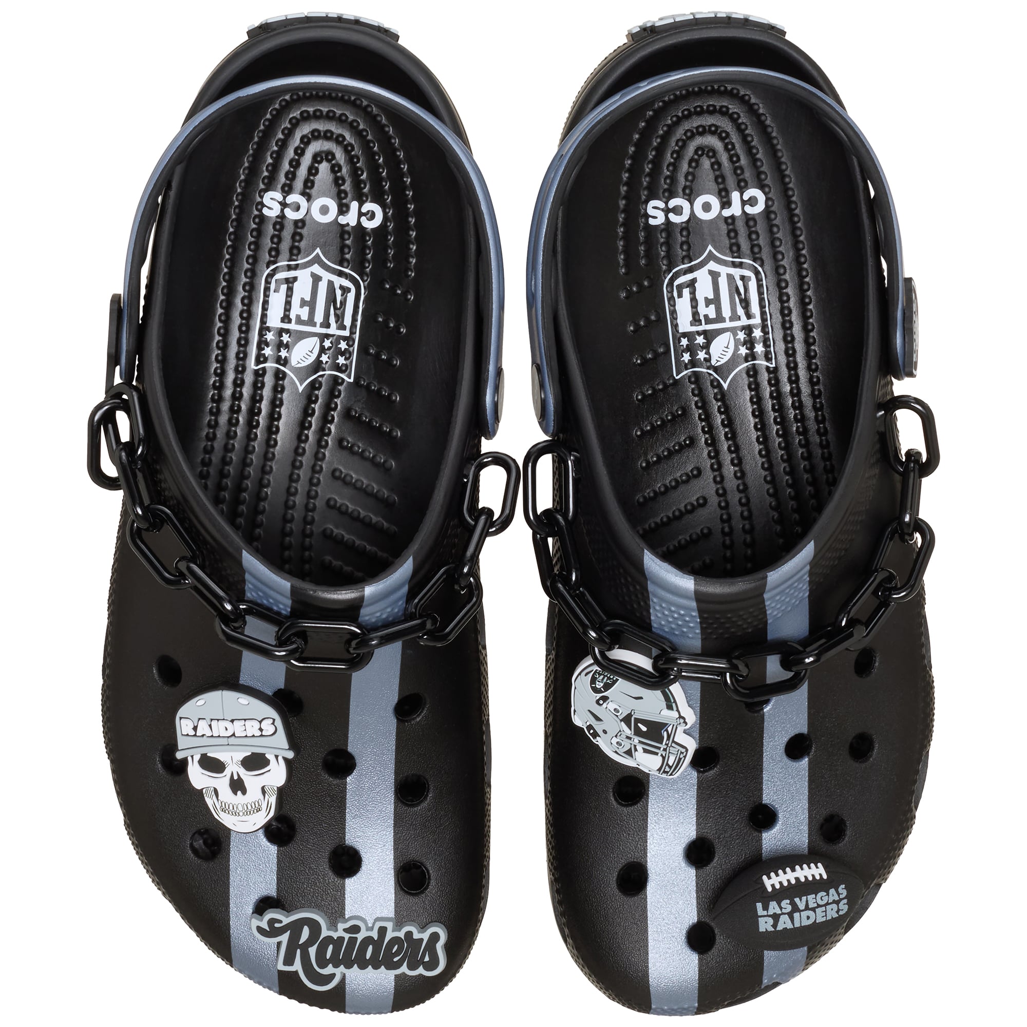 Sabots classiques unisexes Crocs Las Vegas Raiders