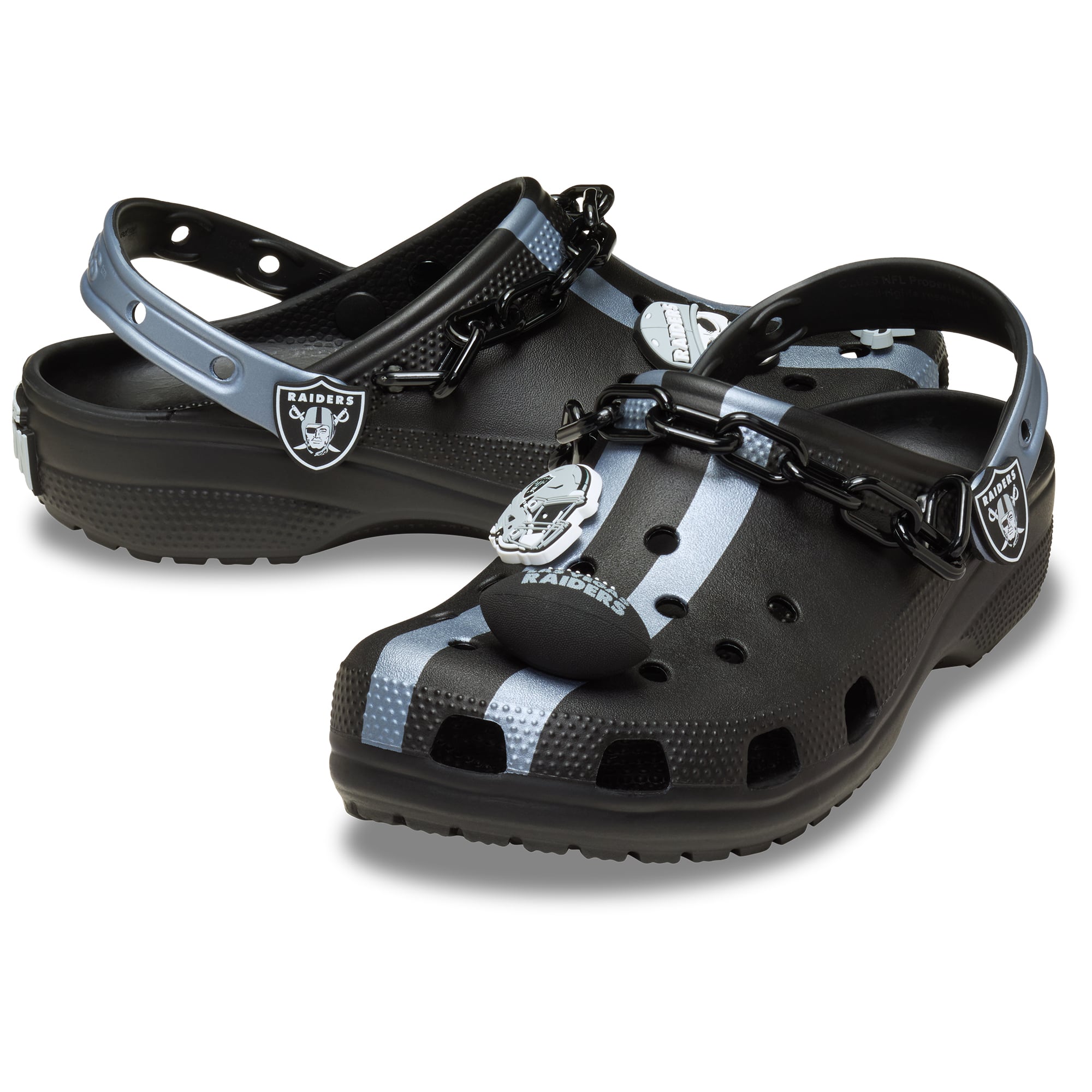 Sabots classiques unisexes Crocs Las Vegas Raiders