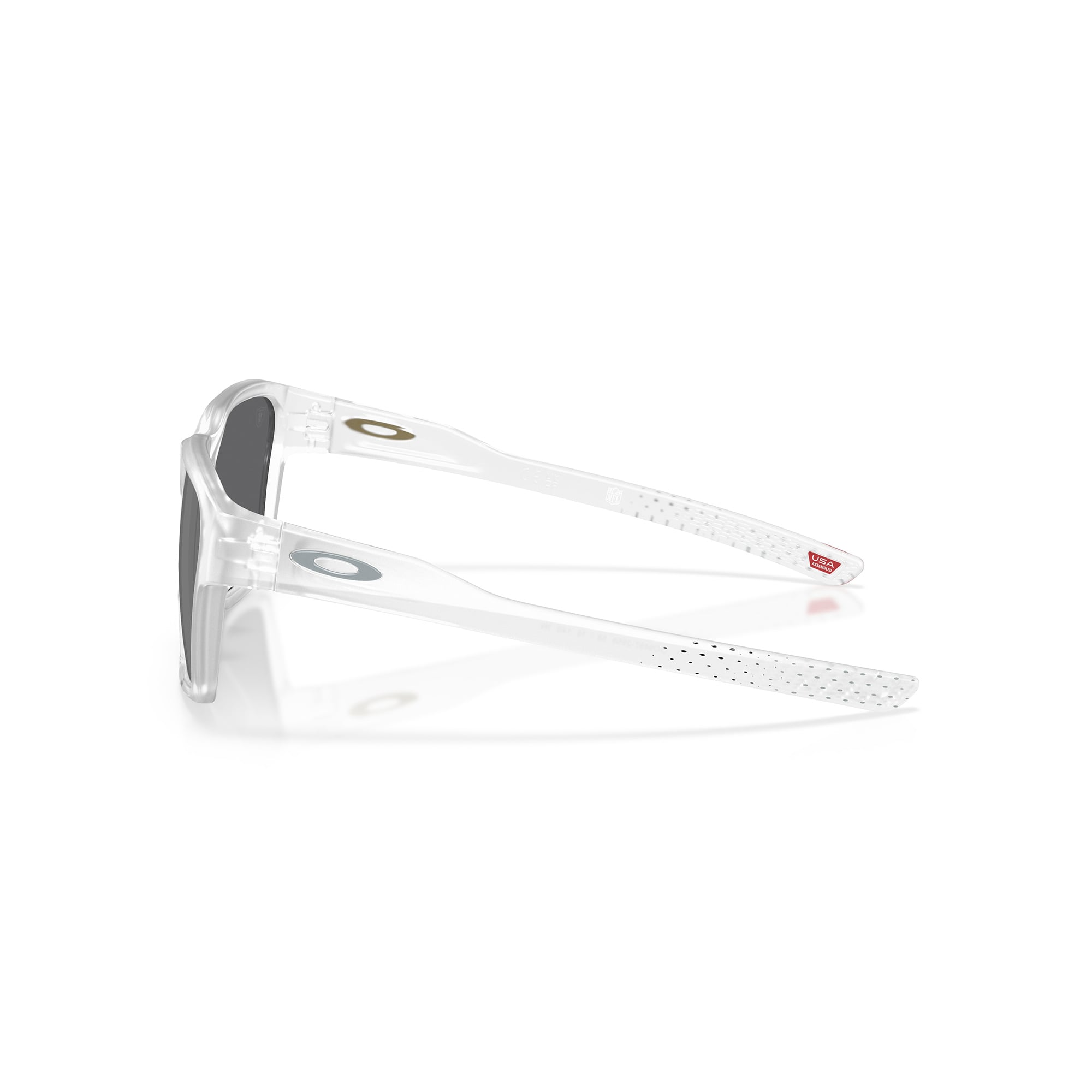 Unisex Oakley Las Vegas Raiders Briza Matte Clear Sunglasses with Prizm Black Polarized Lenses
