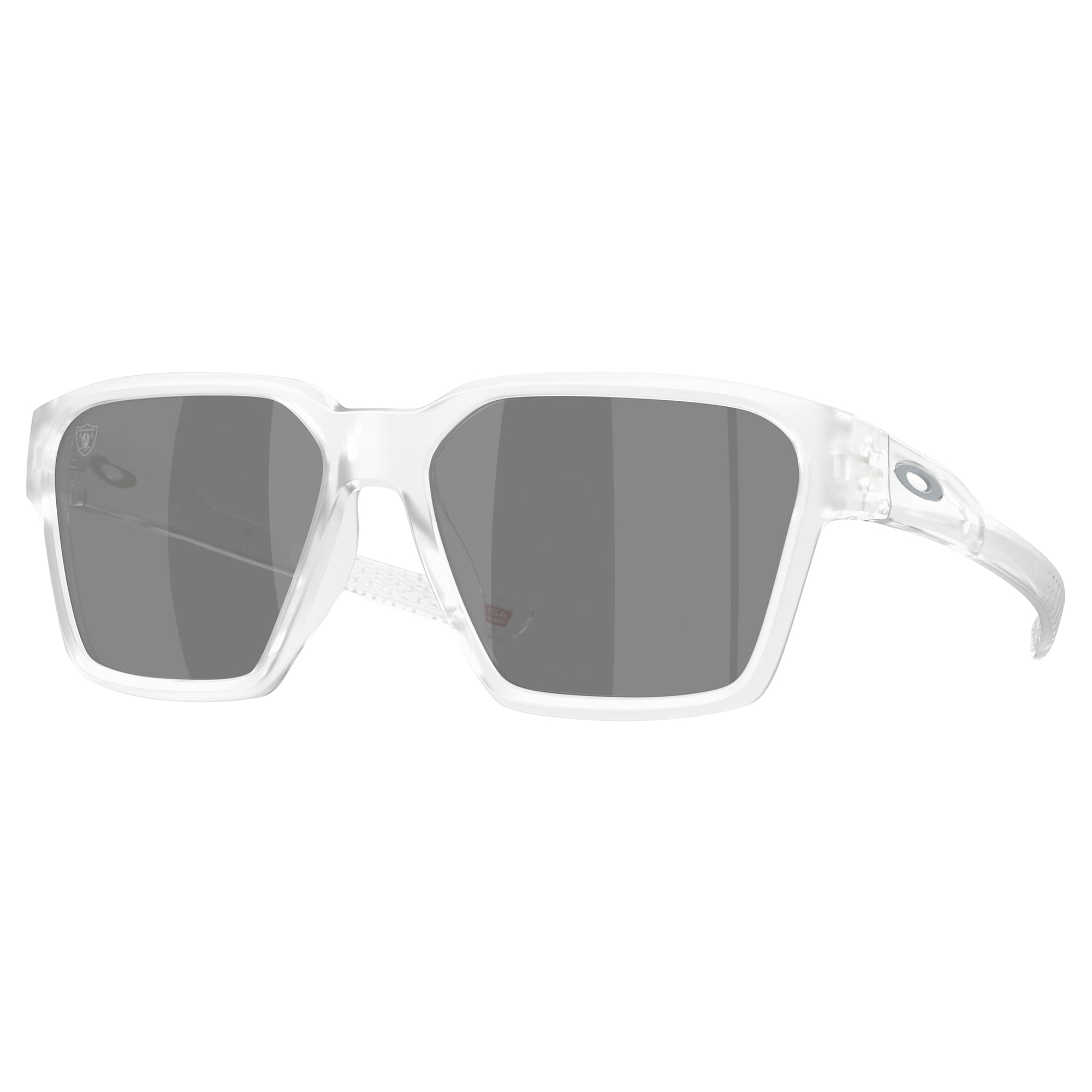 Unisex Oakley Las Vegas Raiders Briza Matte Clear Sunglasses with Prizm Black Polarized Lenses