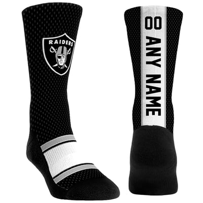  Las Vegas Raiders Rock Em Unisex Custom Jersey Crew Socks - Black