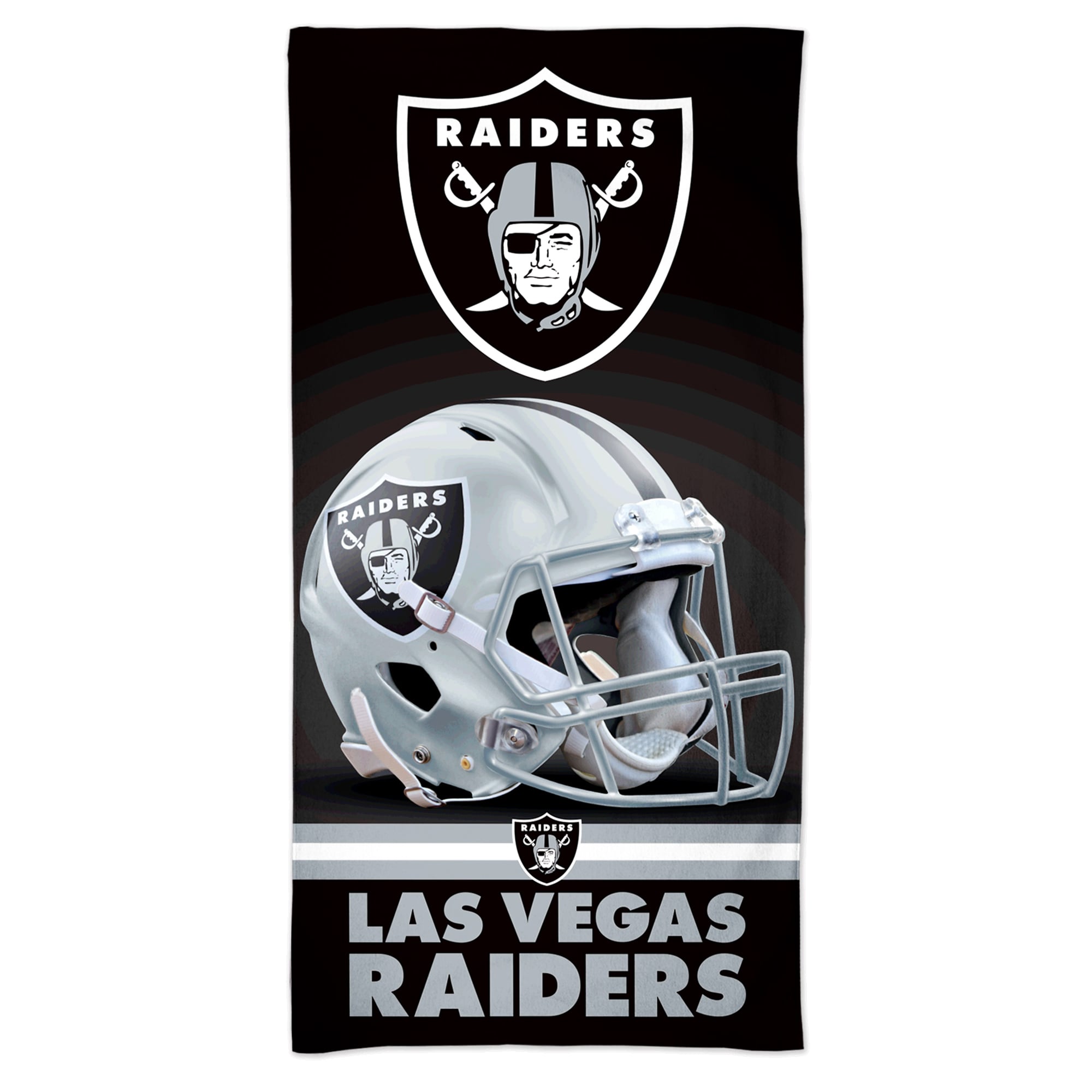Serviette de plage Spectra WinCraft Las Vegas Raiders, logo principal, 76 x 152 cm