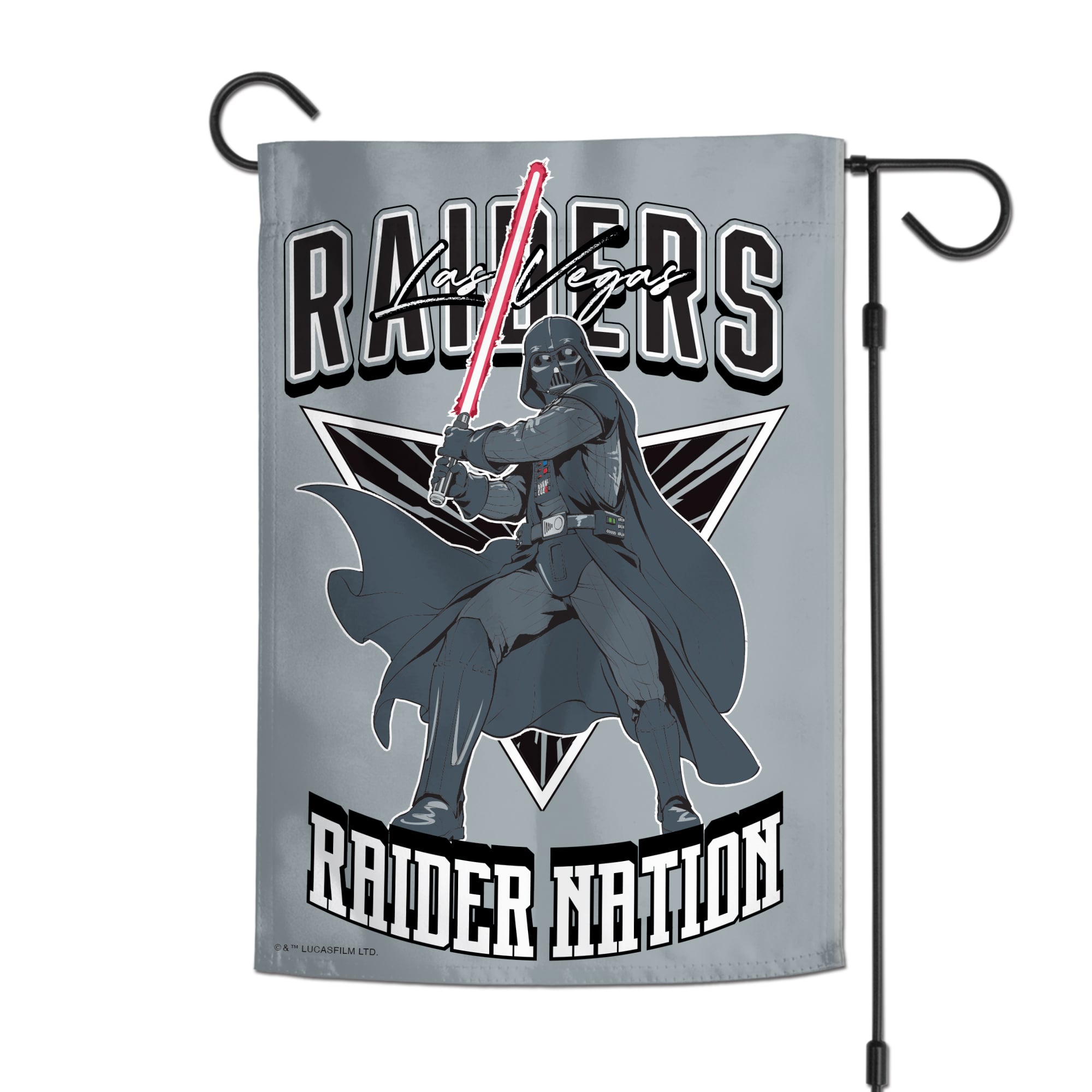 Drapeau de jardin double face WinCraft Las Vegas Raiders Disney x NFL Dark Vador 30 x 45 cm