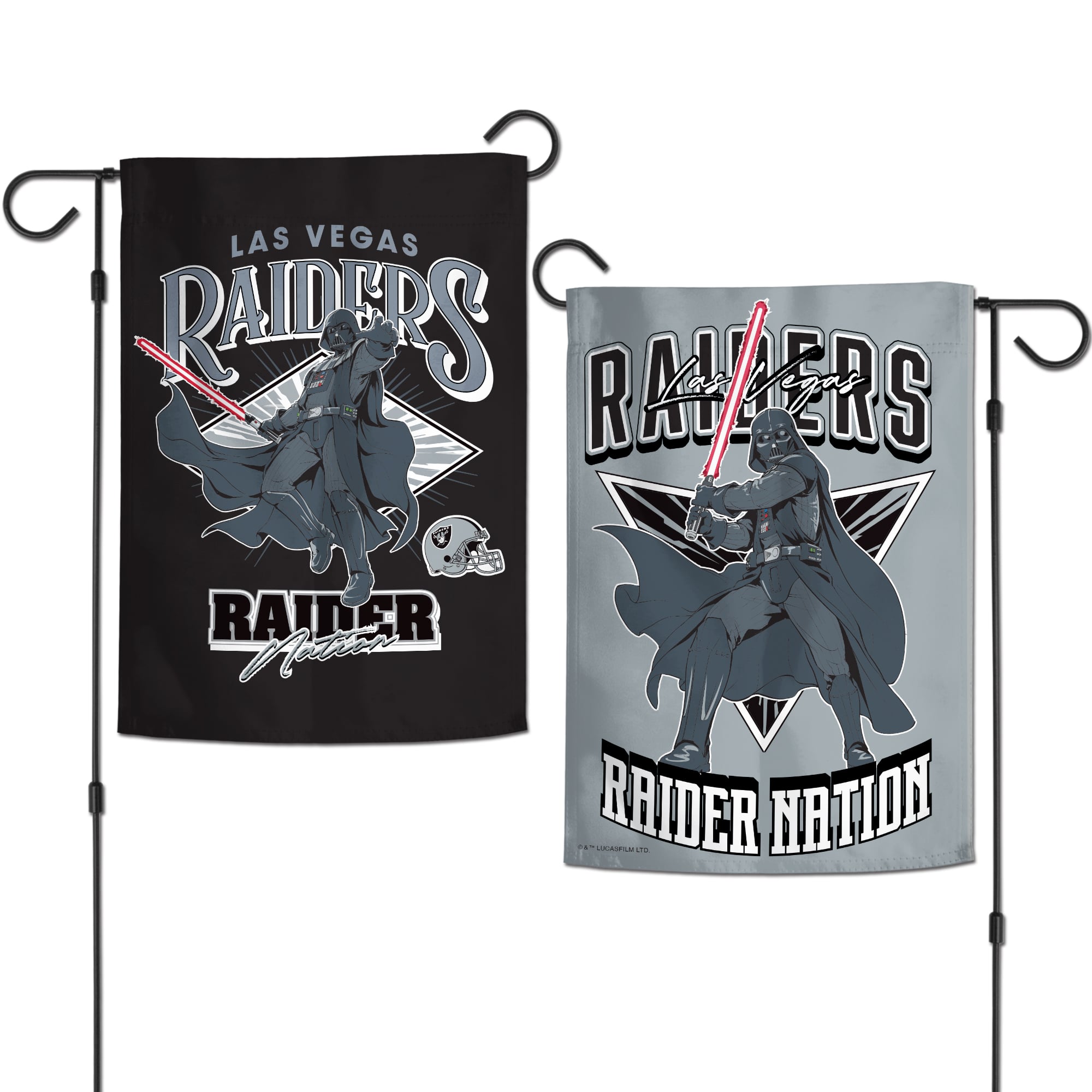 Drapeau de jardin double face WinCraft Las Vegas Raiders Disney x NFL Dark Vador 30 x 45 cm