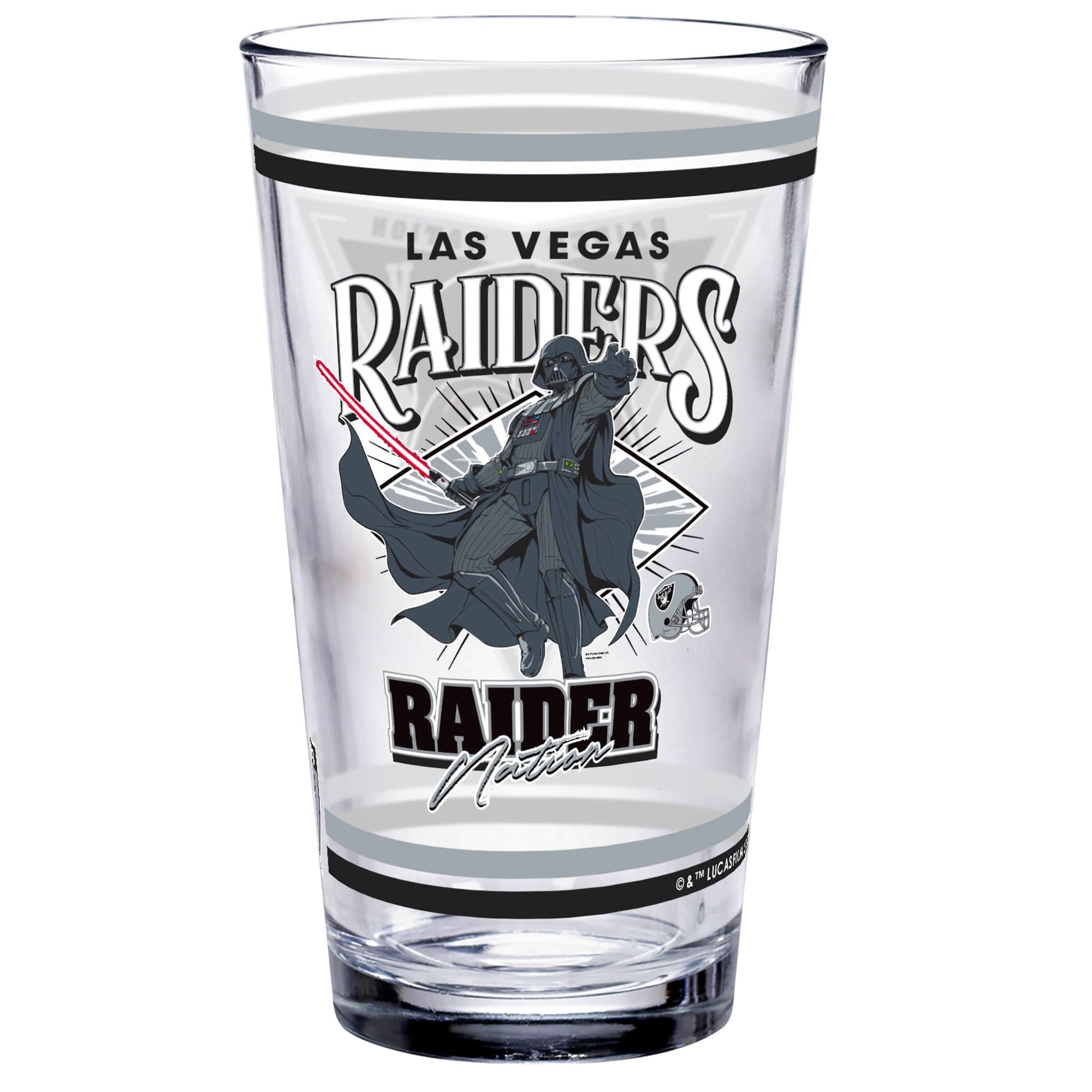 WinCraft Las Vegas Raiders Disney x NFL Dark Vador 16oz. Verre à pinte