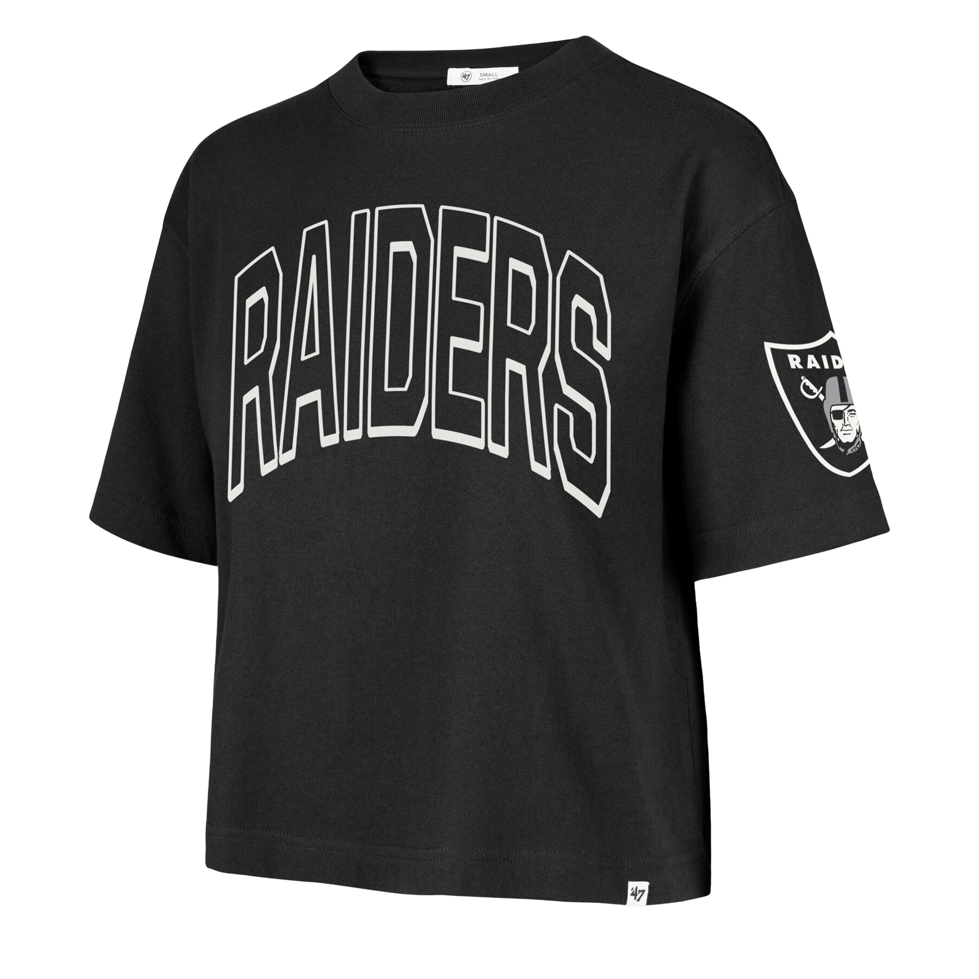Women's '47 Black Las Vegas Raiders Call Out Reed City T-Shirt