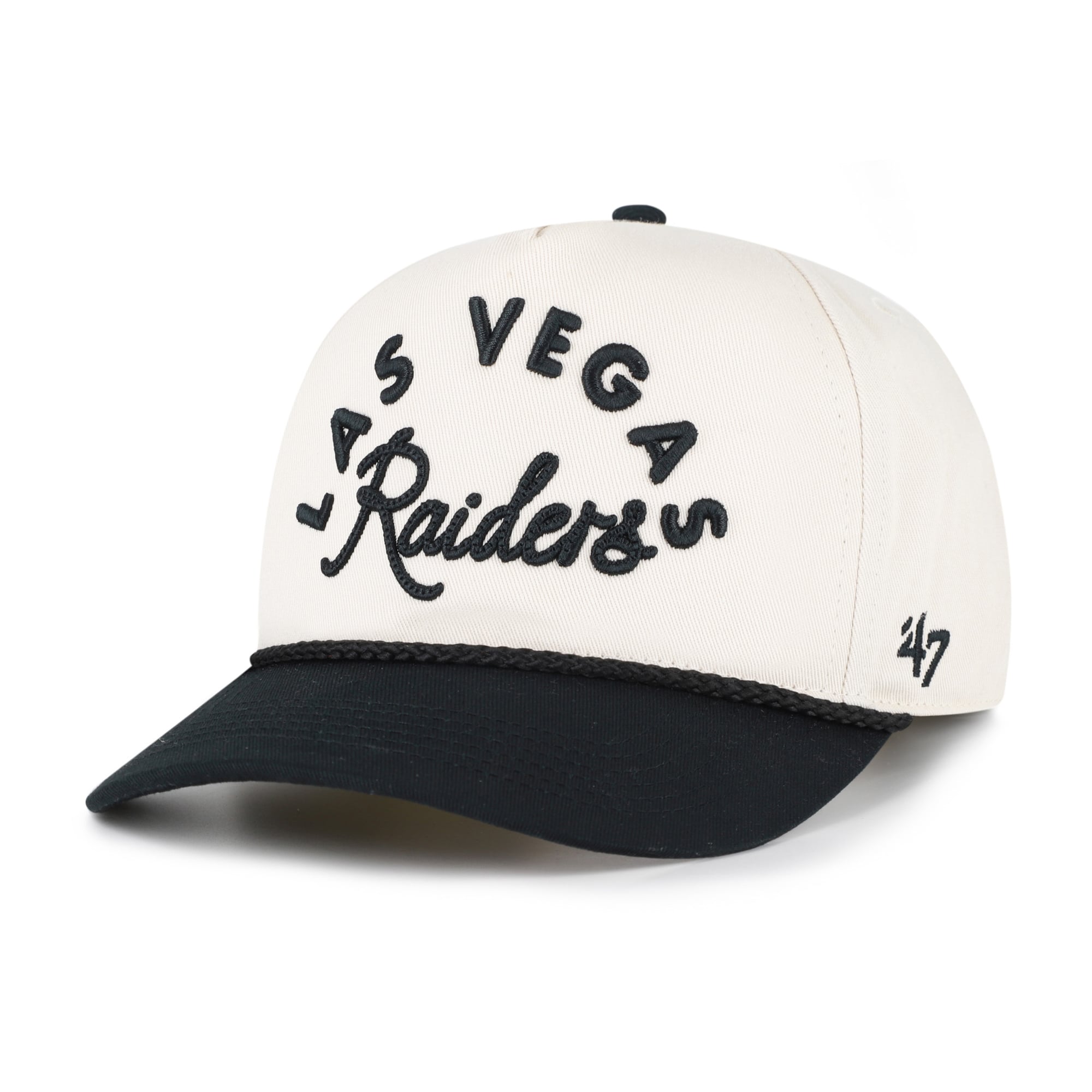 Casquette ajustable pour femme '47 Natural Las Vegas Raiders Rope Script Hitch