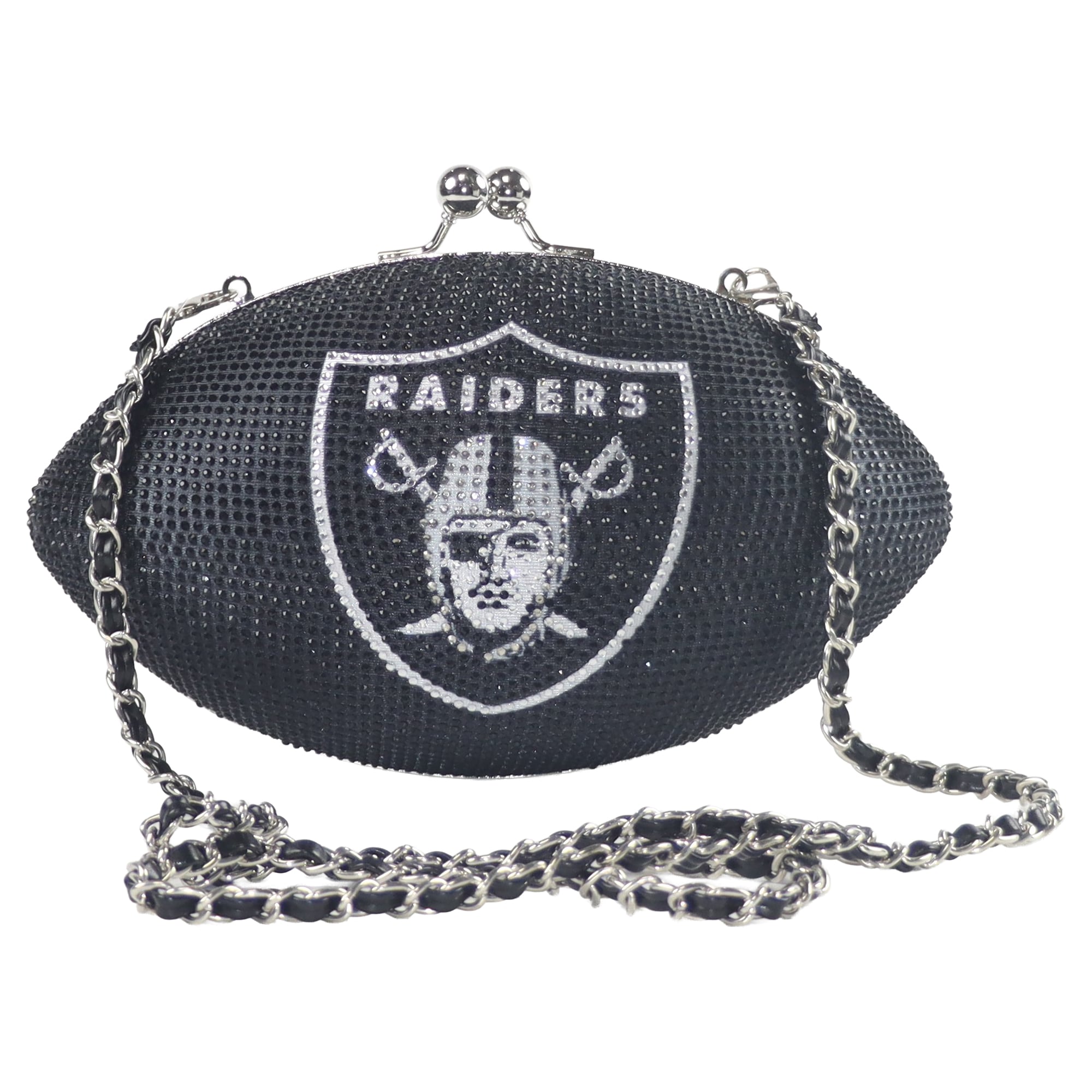 Women's Cuce Las Vegas Raiders Team Color Crystal Football Purse