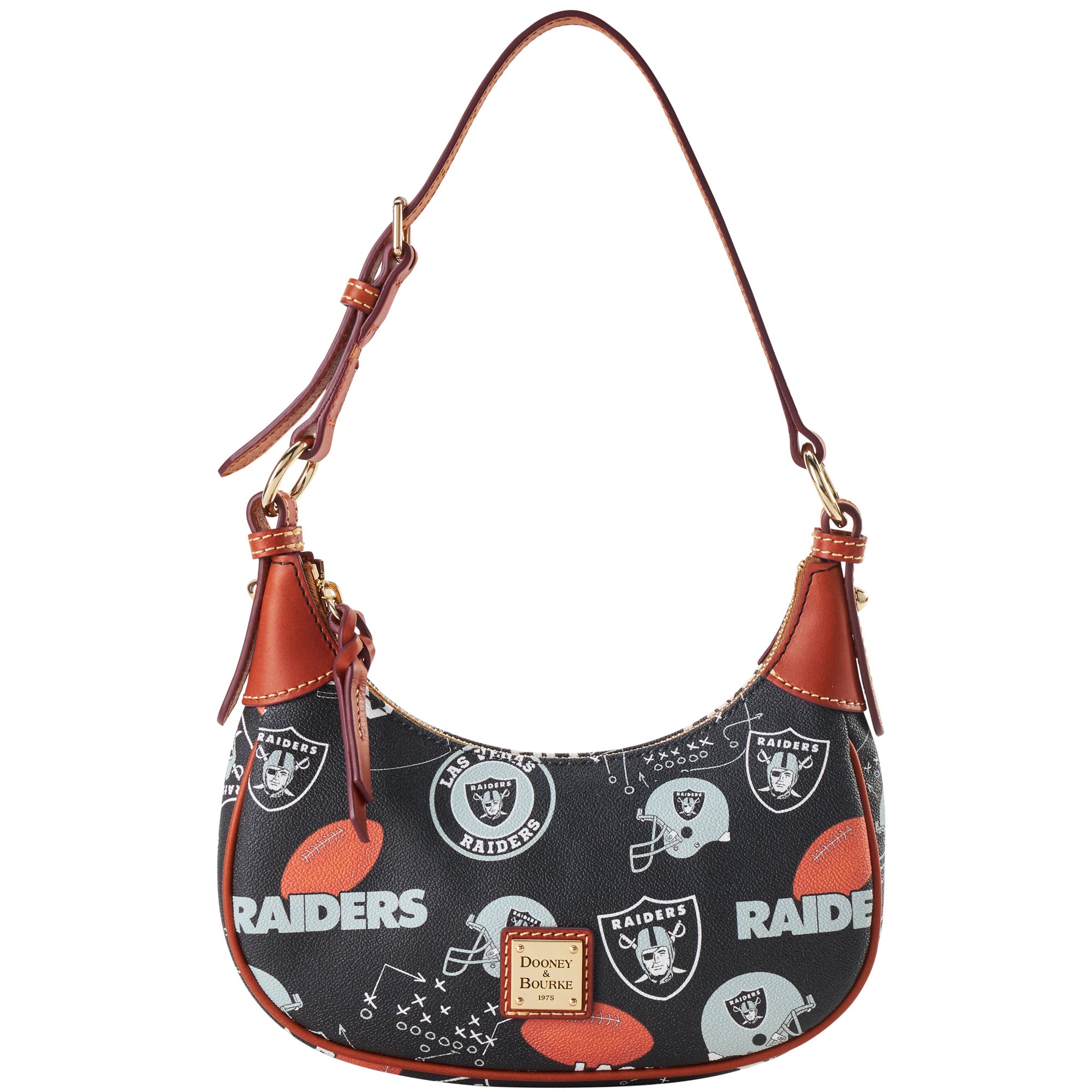Women's Dooney & Bourke Las Vegas Raiders Slouchy Shoulder Bag