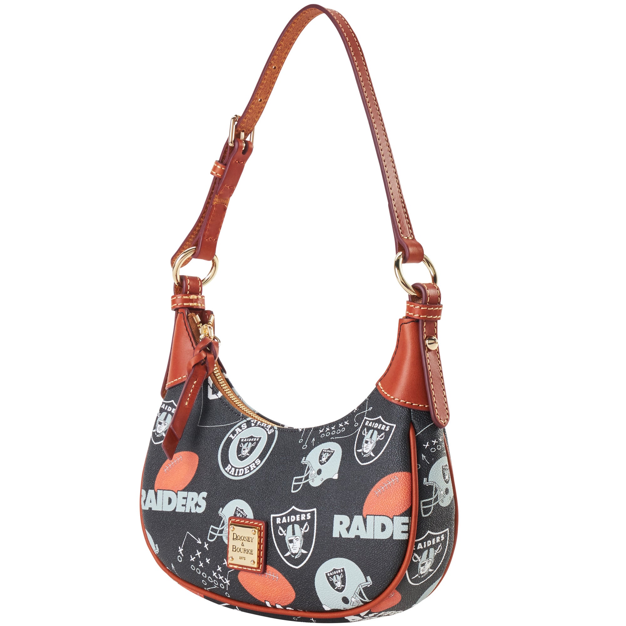Women's Dooney & Bourke Las Vegas Raiders Slouchy Shoulder Bag