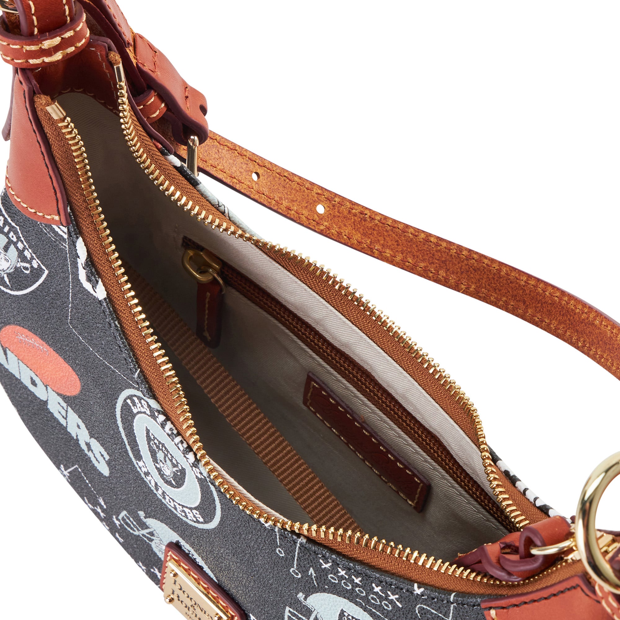 Women's Dooney & Bourke Las Vegas Raiders Slouchy Shoulder Bag