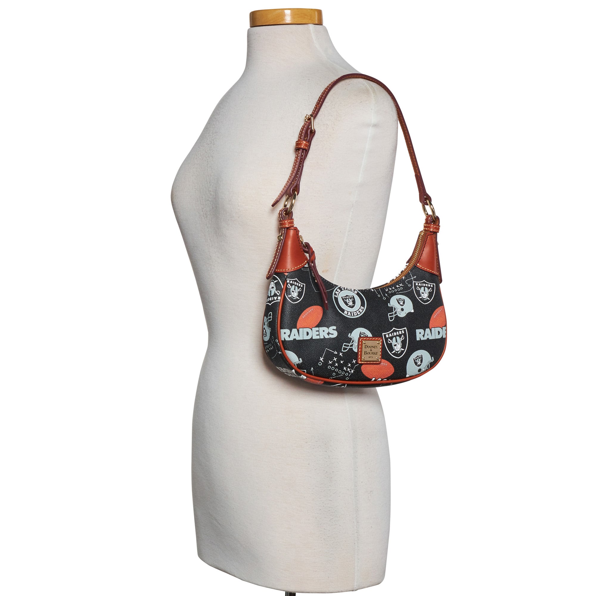 Women's Dooney & Bourke Las Vegas Raiders Slouchy Shoulder Bag