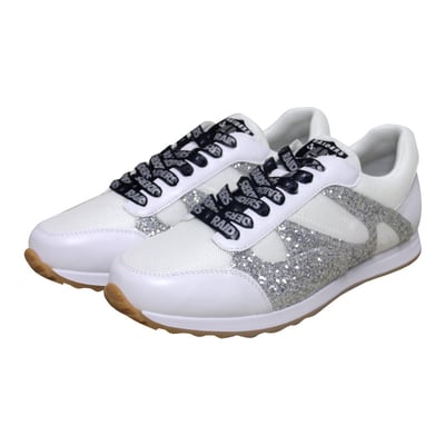 Las Vegas Raiders FABGATING by Cuce Women's Glitter Sneakers - White