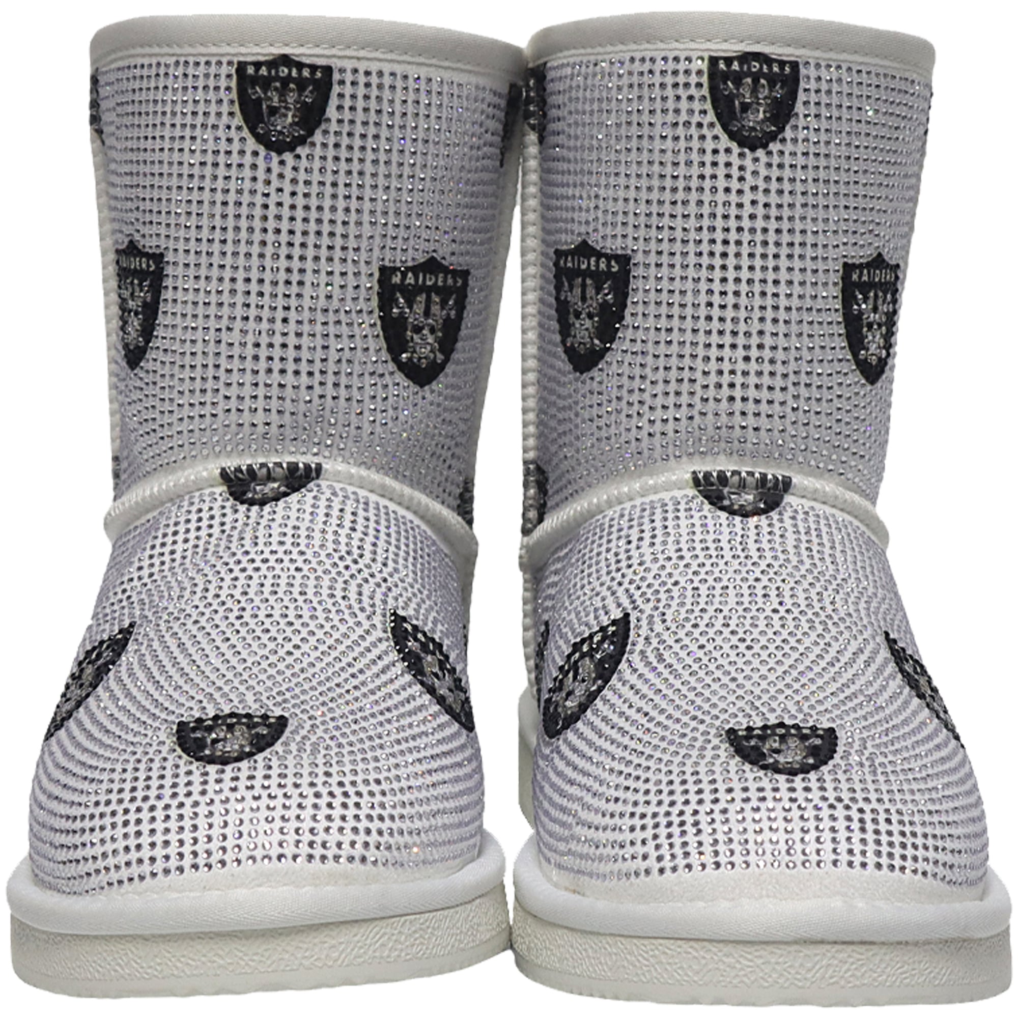 Bottines à enfiler FABGATING by Cuce blanches logo Las Vegas Raiders