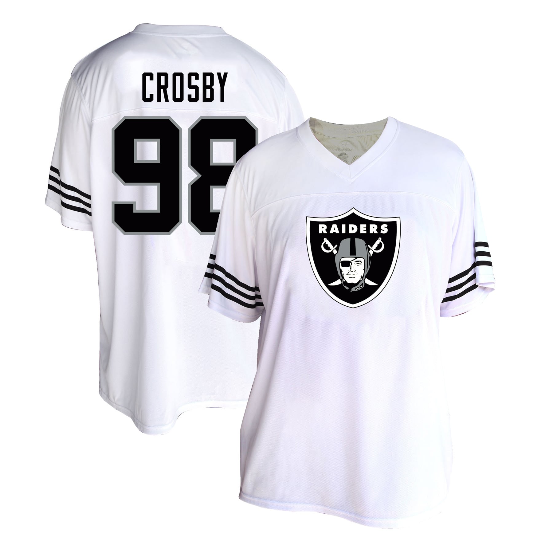 Women's Fanatics Maxx Crosby White Las Vegas Raiders Plus Fashion Jersey