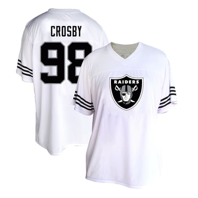 Maxx Crosby Las Vegas Raiders Fanatics Women's Plus Size Fashion Jersey - White