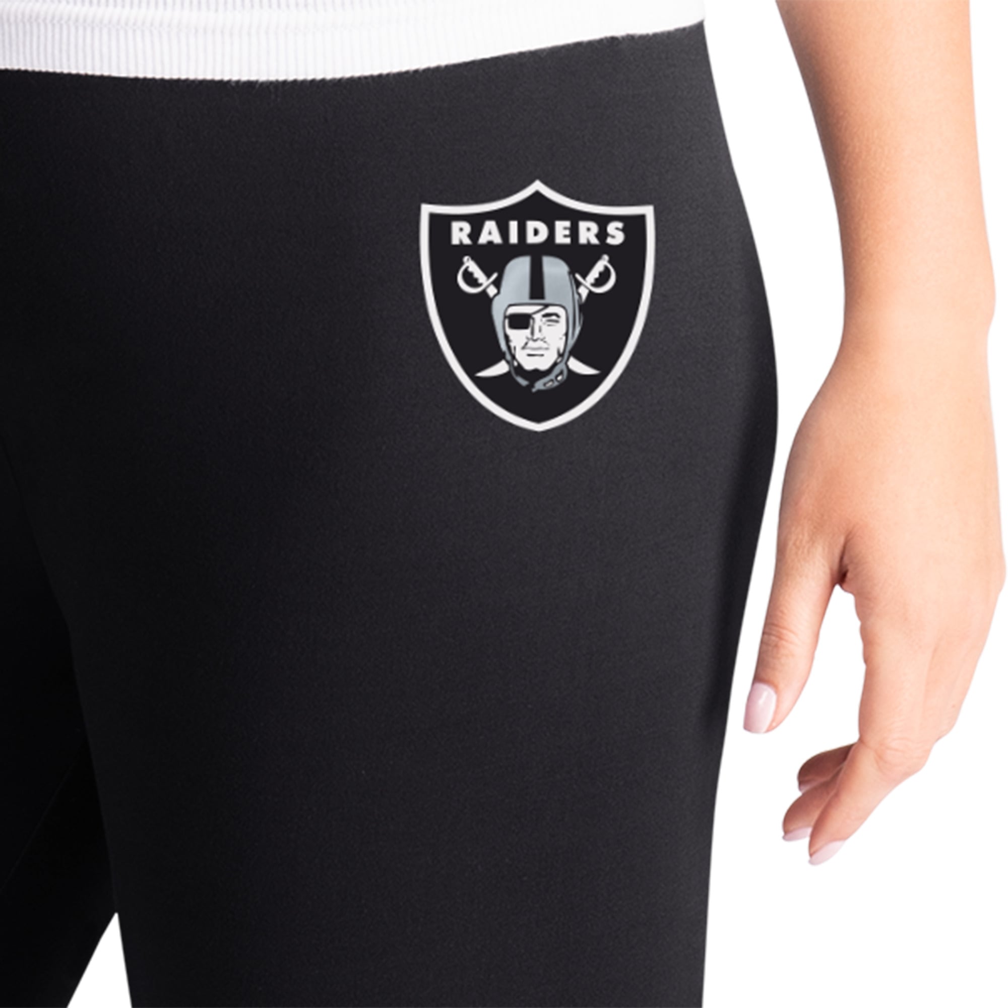 Leggings d'avant-match G-III 4Her pour femmes par Carl Banks, noirs, Las Vegas Raiders