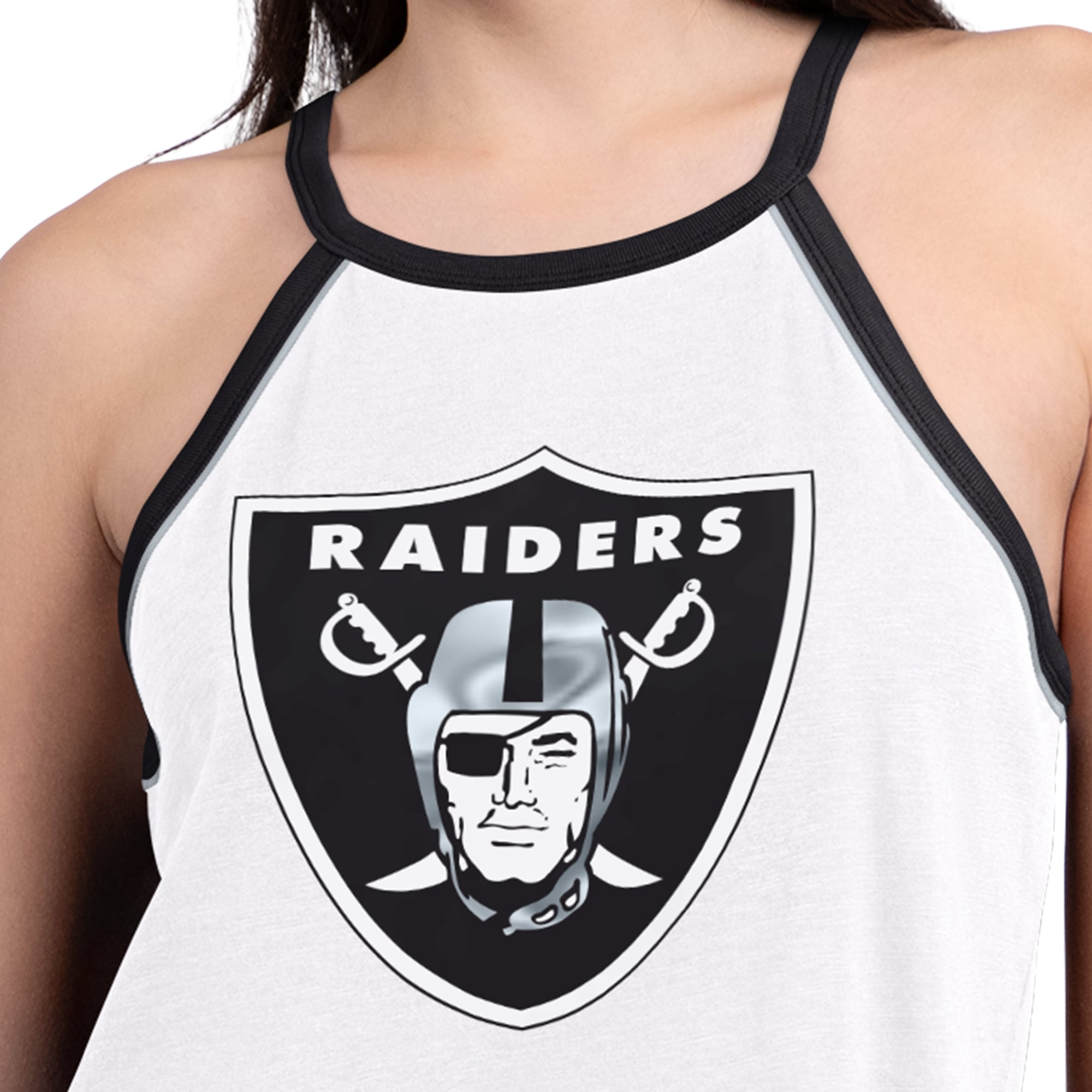 Women's G-III 4Her by Carl Banks  White Las Vegas Raiders Redemption Win Slub Tank Top