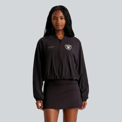  Las Vegas Raiders lululemon Women's  Breezily Full-Zip Bomber Jacket - Black