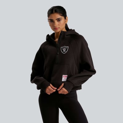  Las Vegas Raiders lululemon Women's Scuba Oversized Half-Zip Hoodie - Black