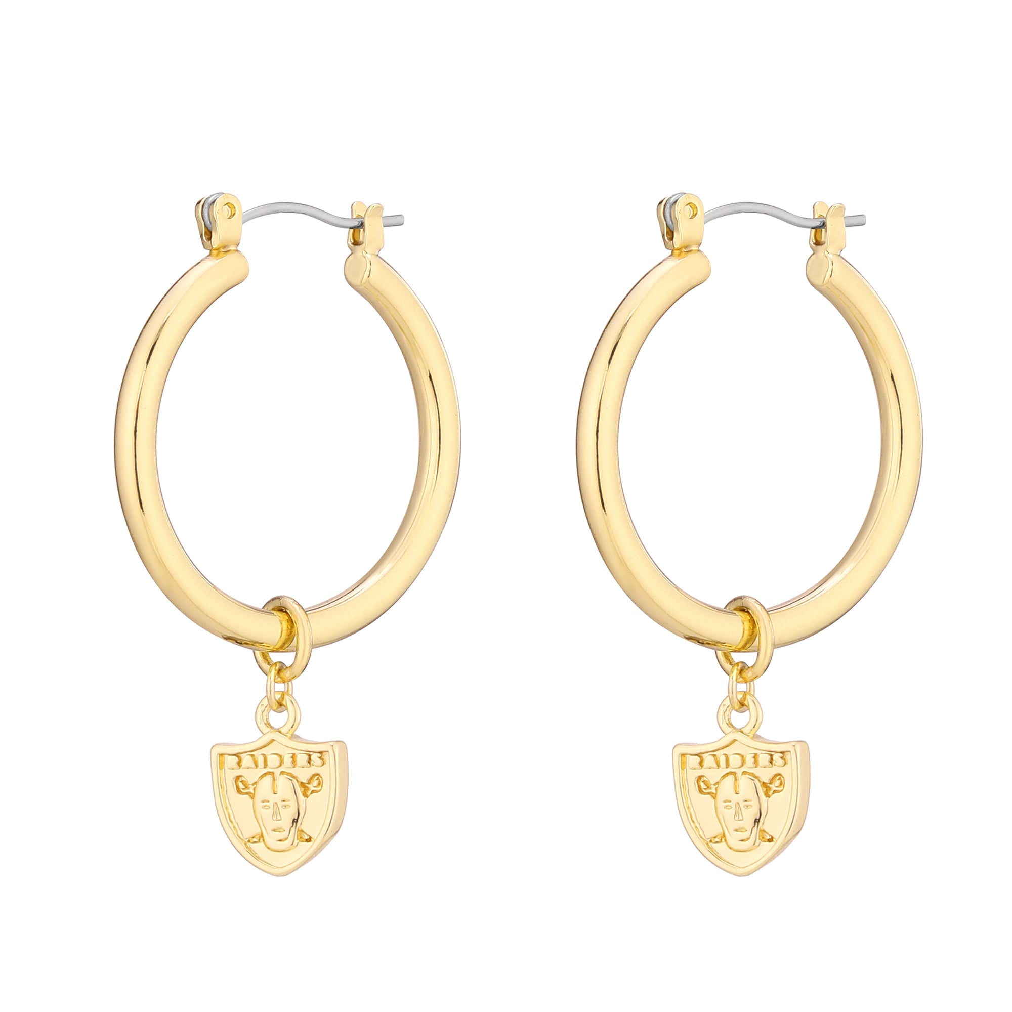Boucles d'oreilles créoles LUV AJ Gold Las Vegas Raiders XL pour femmes