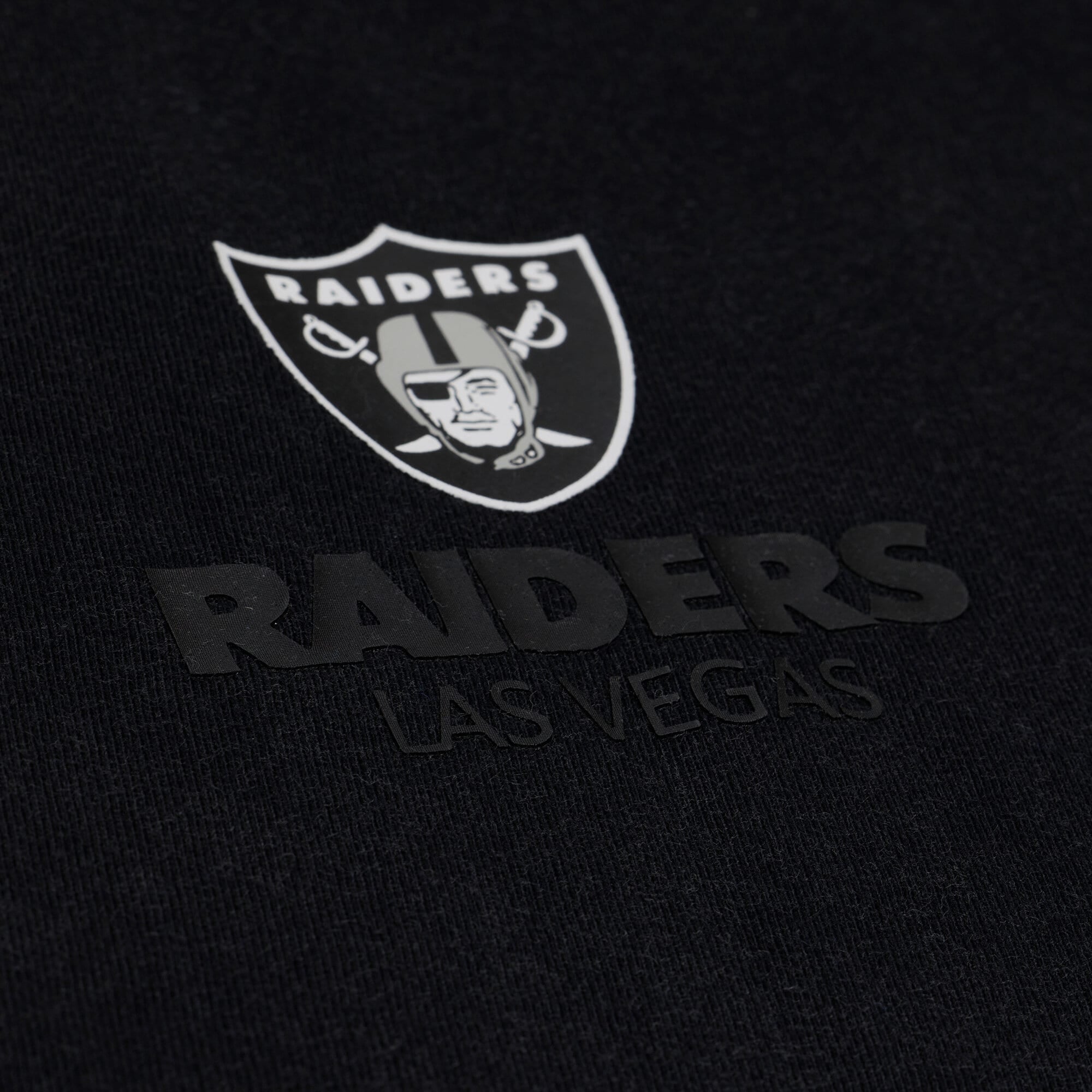 Women's Mitchell & Ness Las Vegas Raiders Core Essentials Micro Logo Boxy Crop T-Shirt