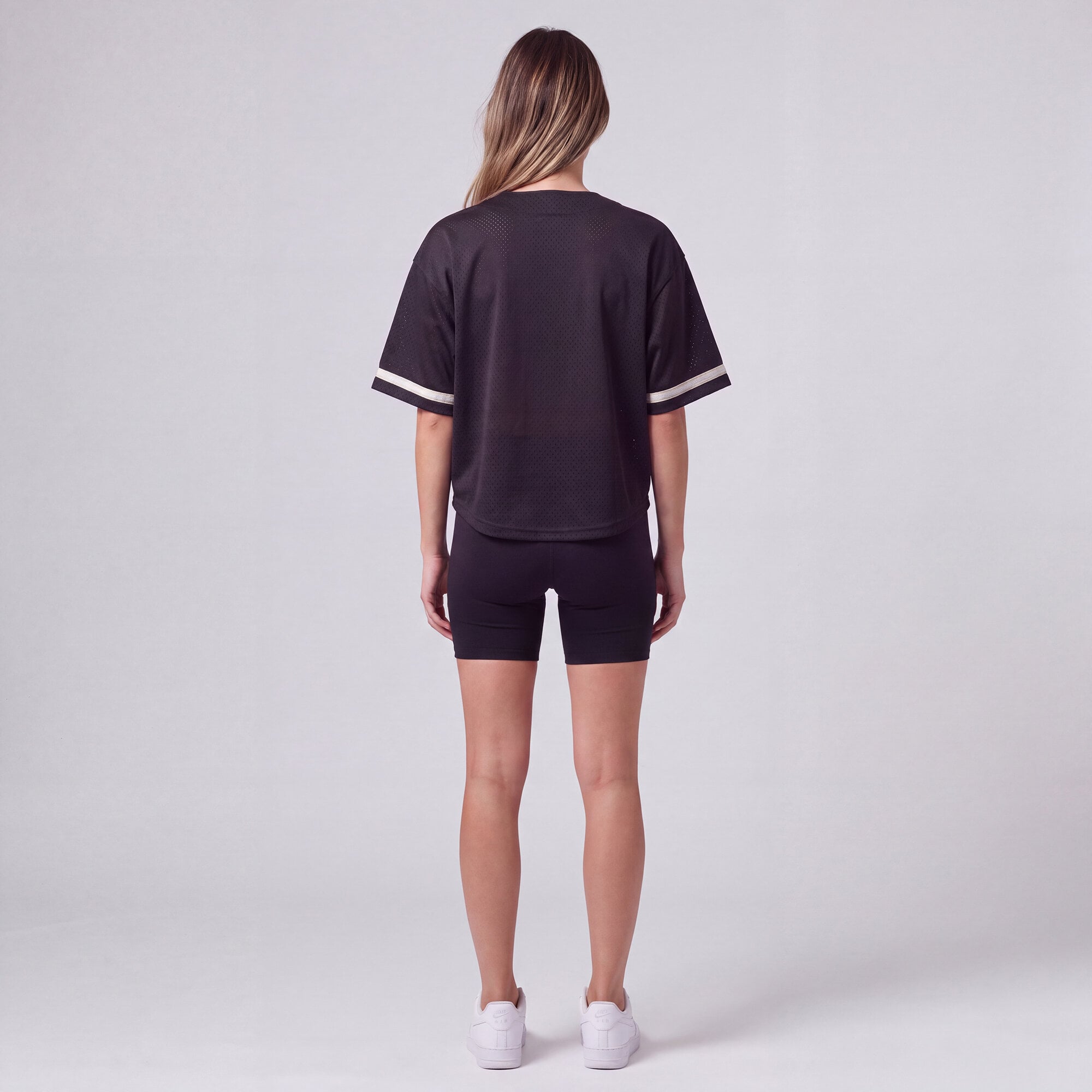 Women's Mitchell & Ness Black Las Vegas Raiders Retro Roots Baseball Jersey