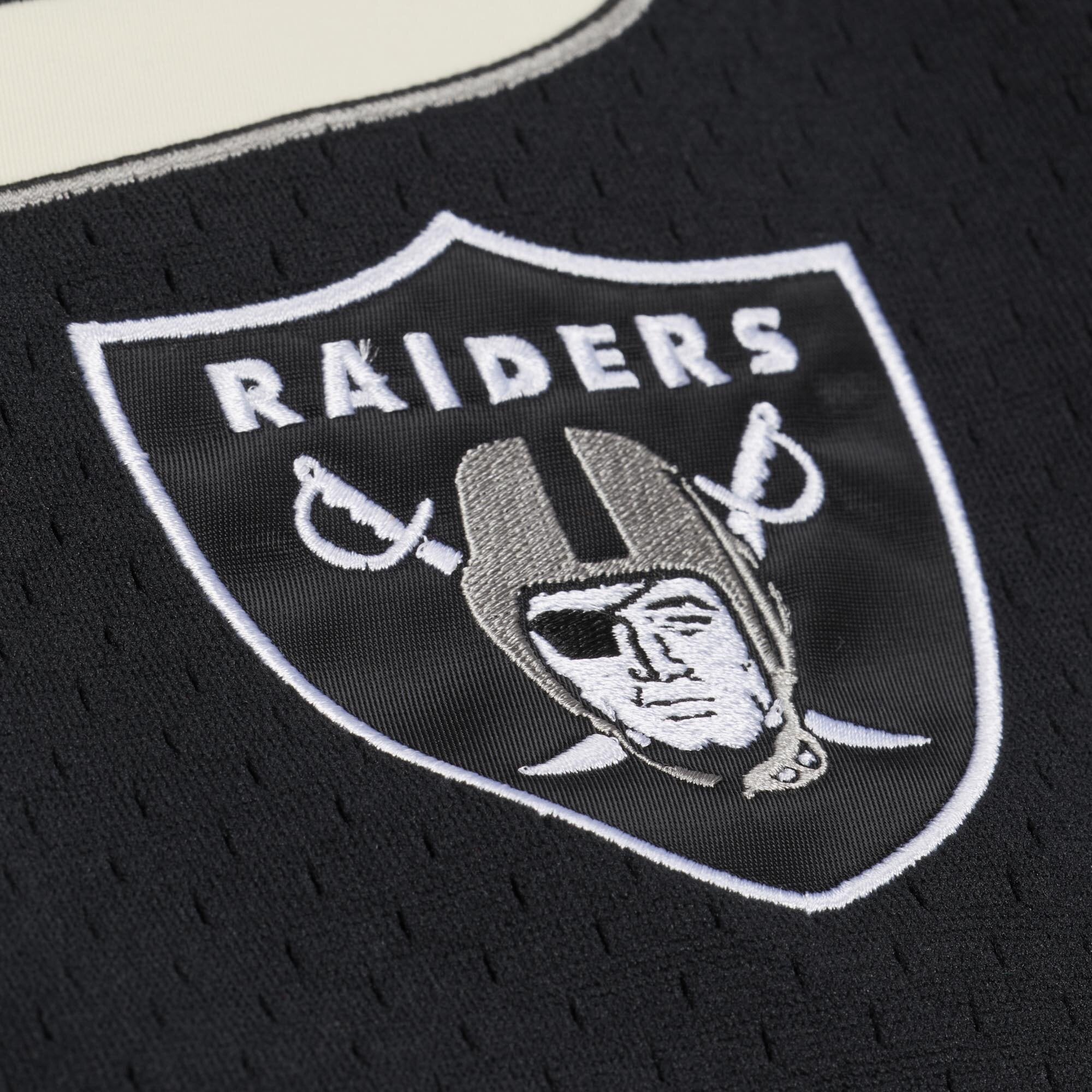 Women's Mitchell & Ness Black Las Vegas Raiders Retro Roots Baseball Jersey