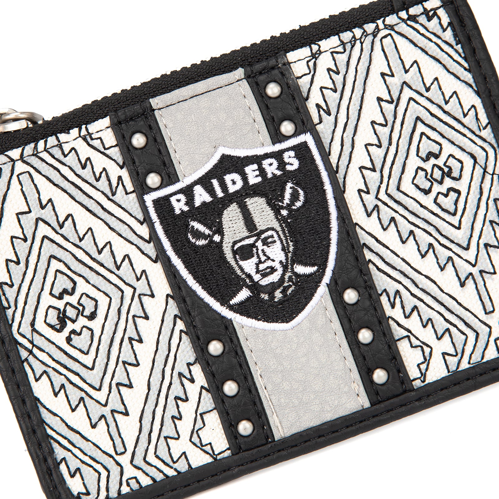 Portefeuille et bracelet porte-clés football Montana West Las Vegas Raiders pour femme