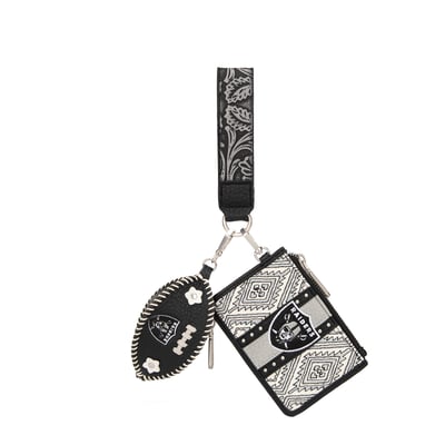 Las Vegas Raiders Montana West Women's Wallet & Football Charm Wristlet