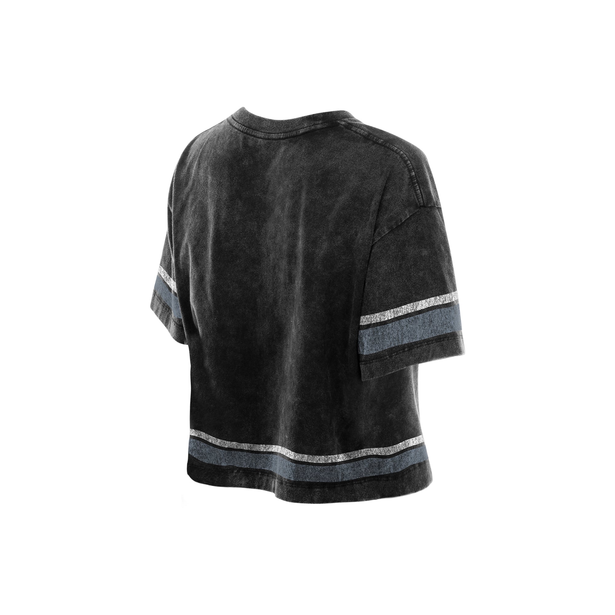Women's New Era Black Las Vegas Raiders Lifestyle Mineral Wash Boxy Cropped T-Shirt