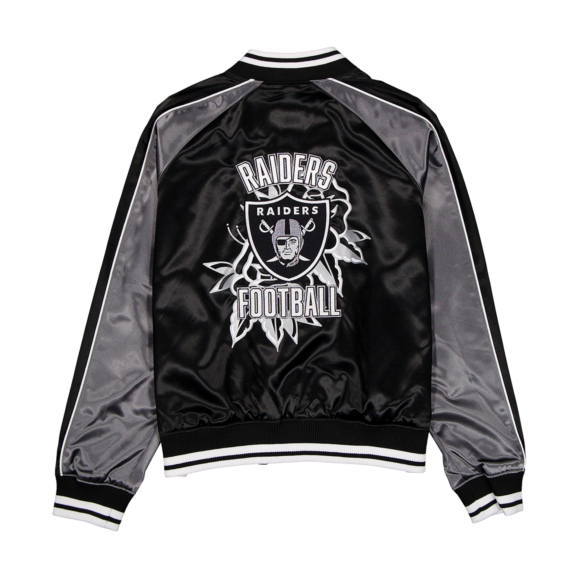 Women's New Era  Black Las Vegas Raiders Lifestyle Satin Jacket