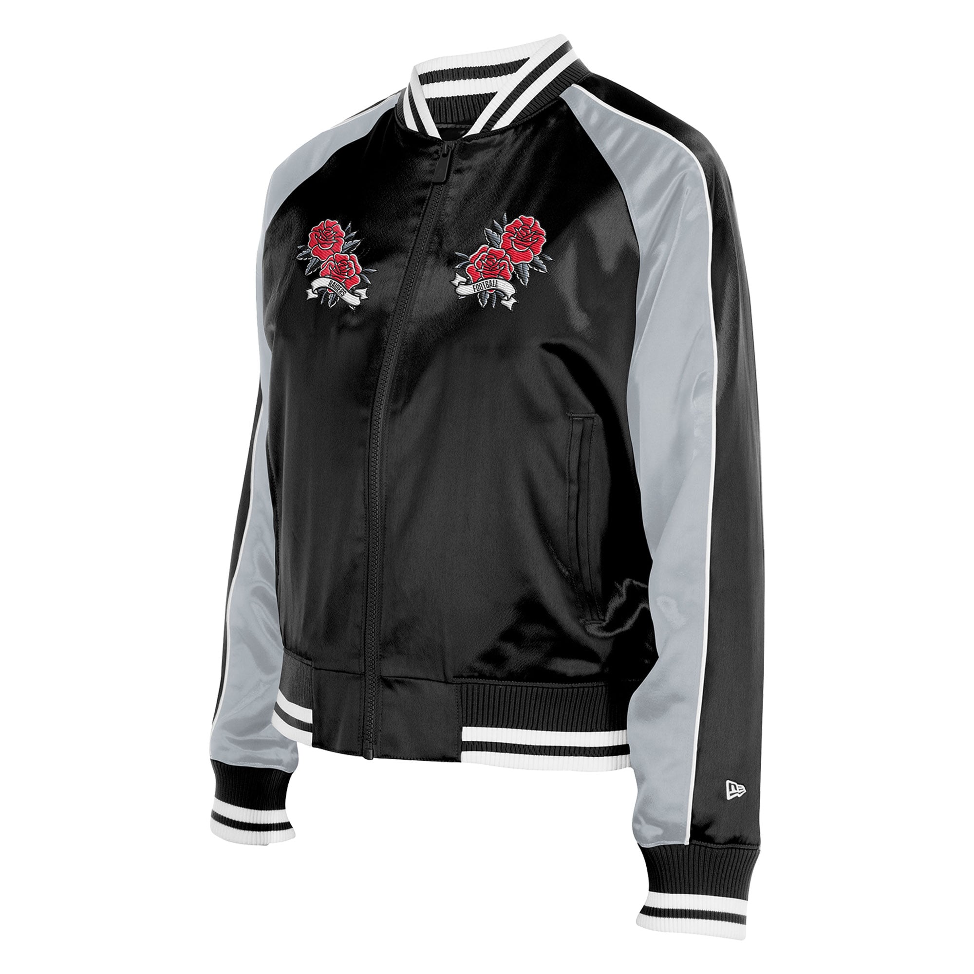 Women's New Era  Black Las Vegas Raiders Lifestyle Satin Jacket