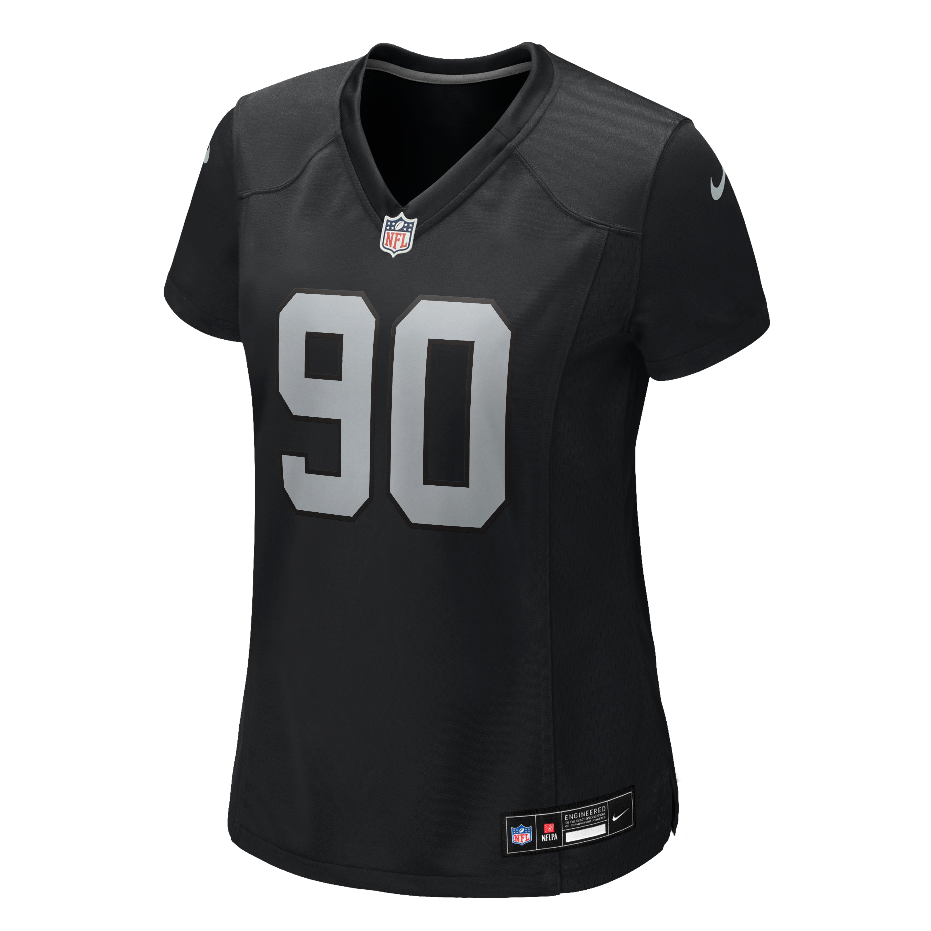 Maillot de match Nike Brandon Cleveland noir pour femme, équipe des Raiders Las Vegas