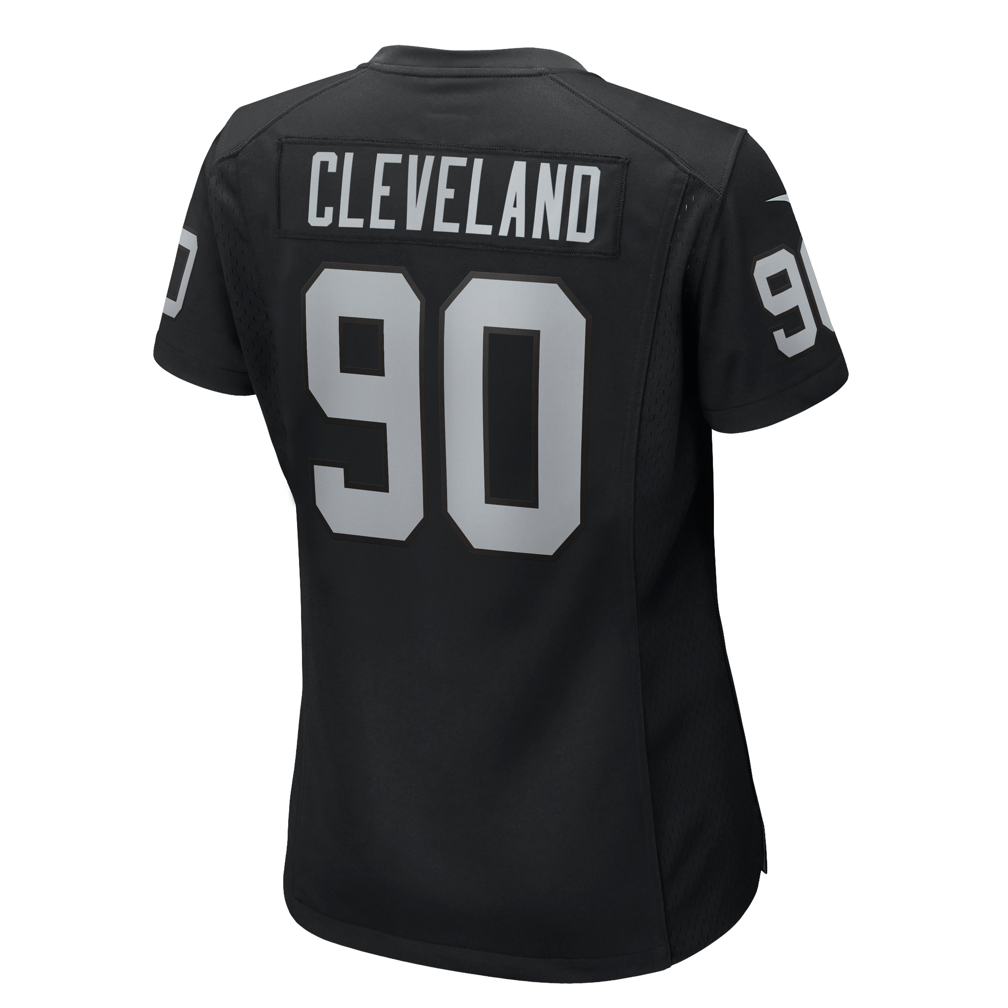 Maillot de match Nike Brandon Cleveland noir pour femme, équipe des Raiders Las Vegas