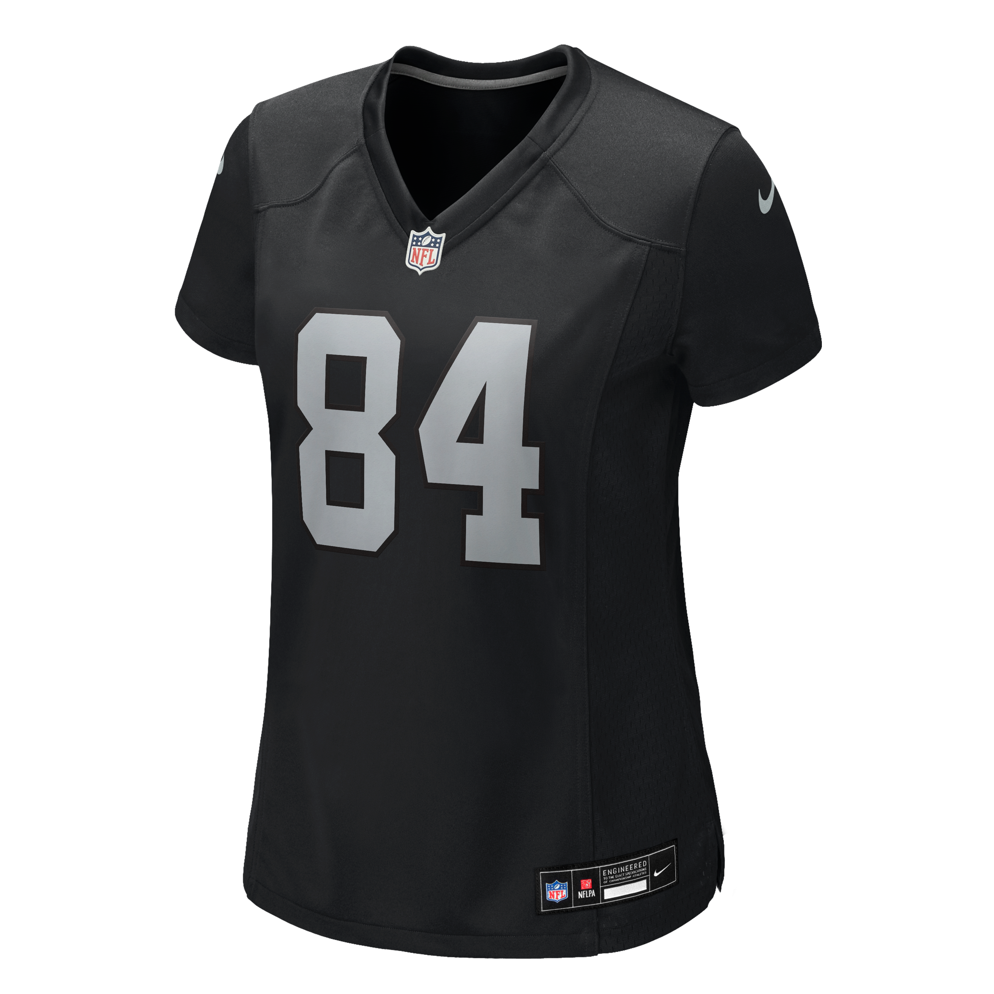 Maillot de match Nike Carter Runyon noir pour femme, équipe des Raiders Las Vegas