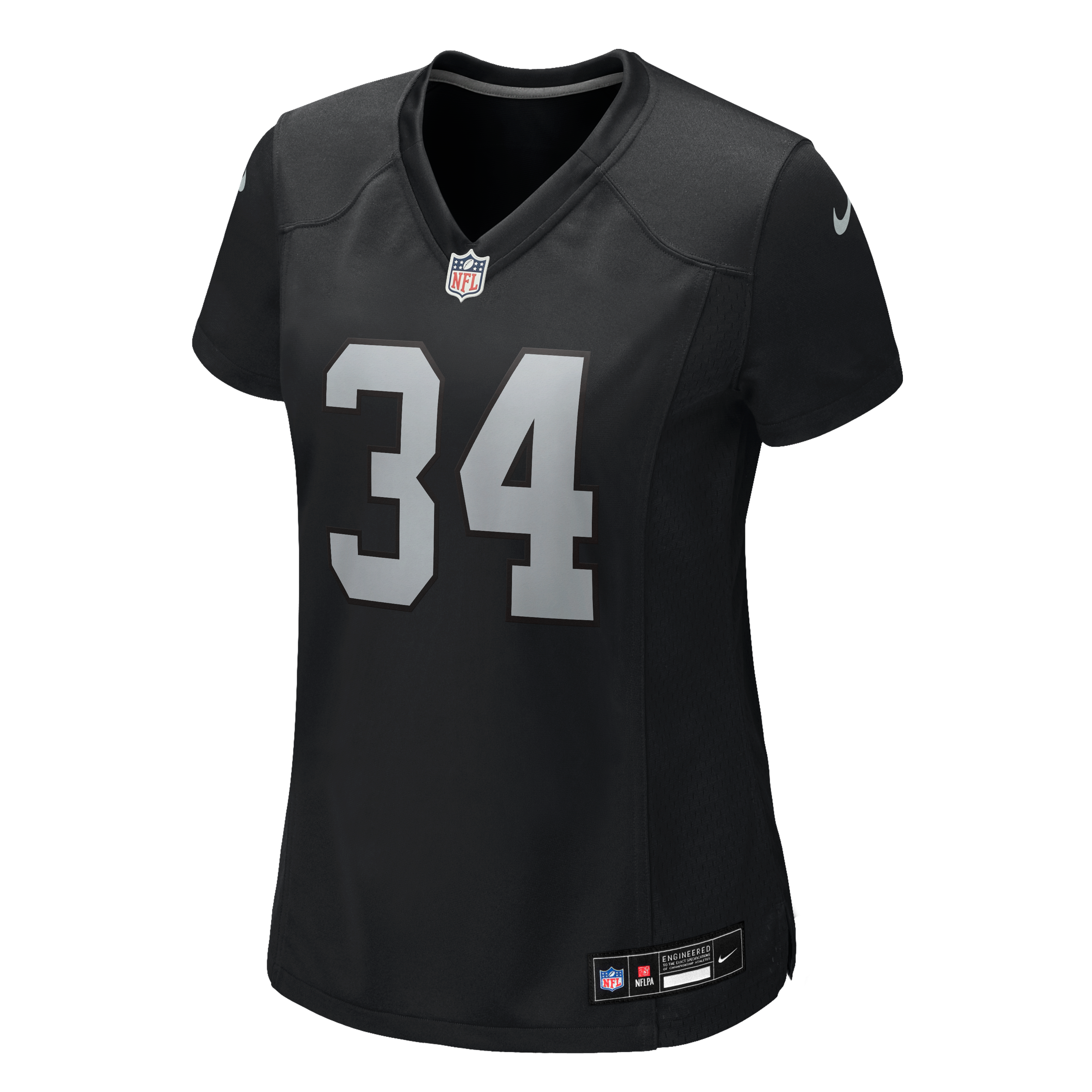 Maillot de match Nike Connor Heyward noir pour femme, équipe des Raiders Las Vegas