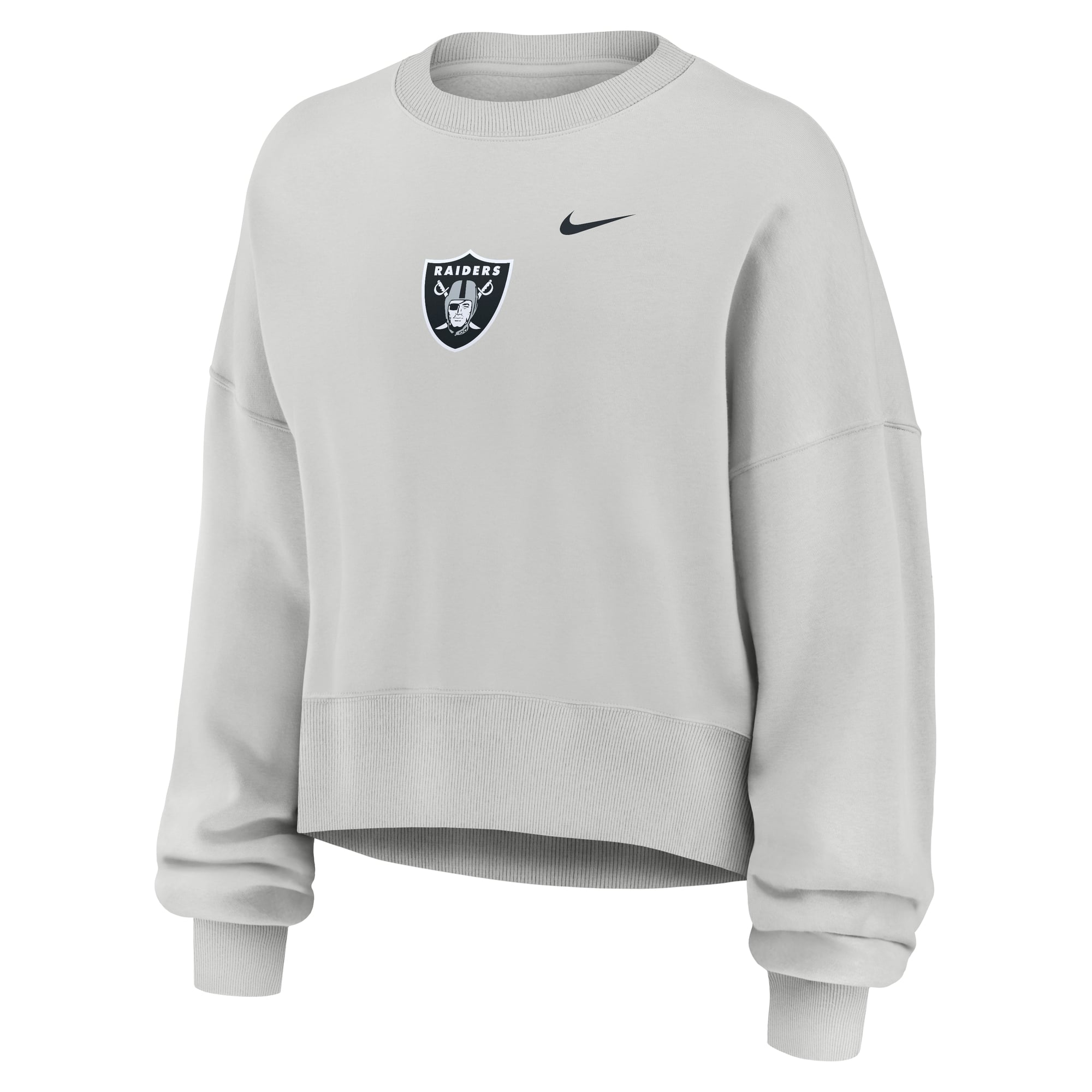 Sweat-shirt polaire surdimensionné Nike Primetime Phoenix gris pour femme, Las Vegas Raiders