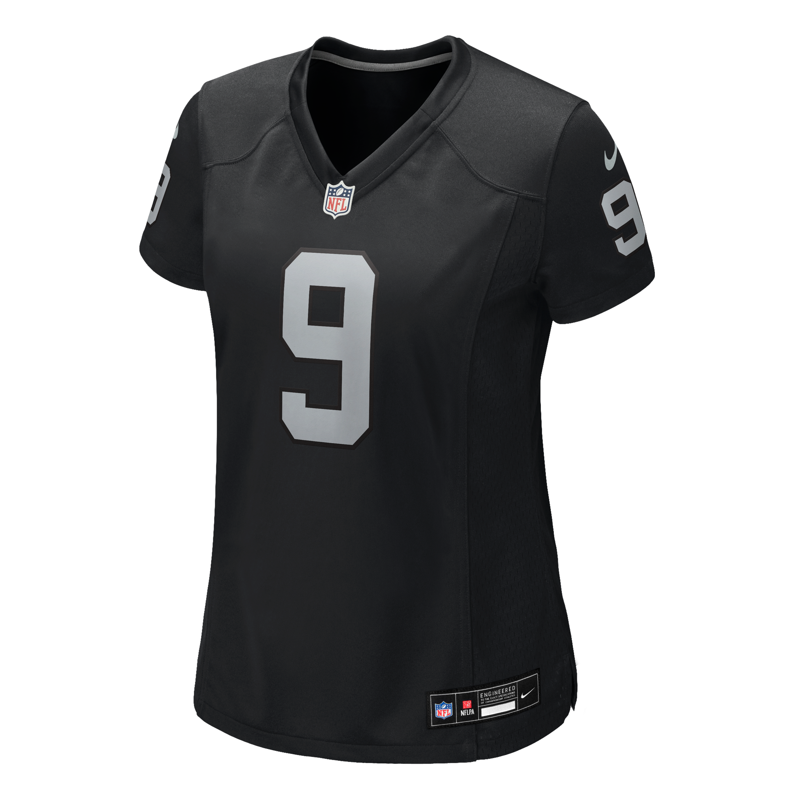 Maillot de match Nike Jalen Nailor noir pour femme, équipe des Raiders Las Vegas