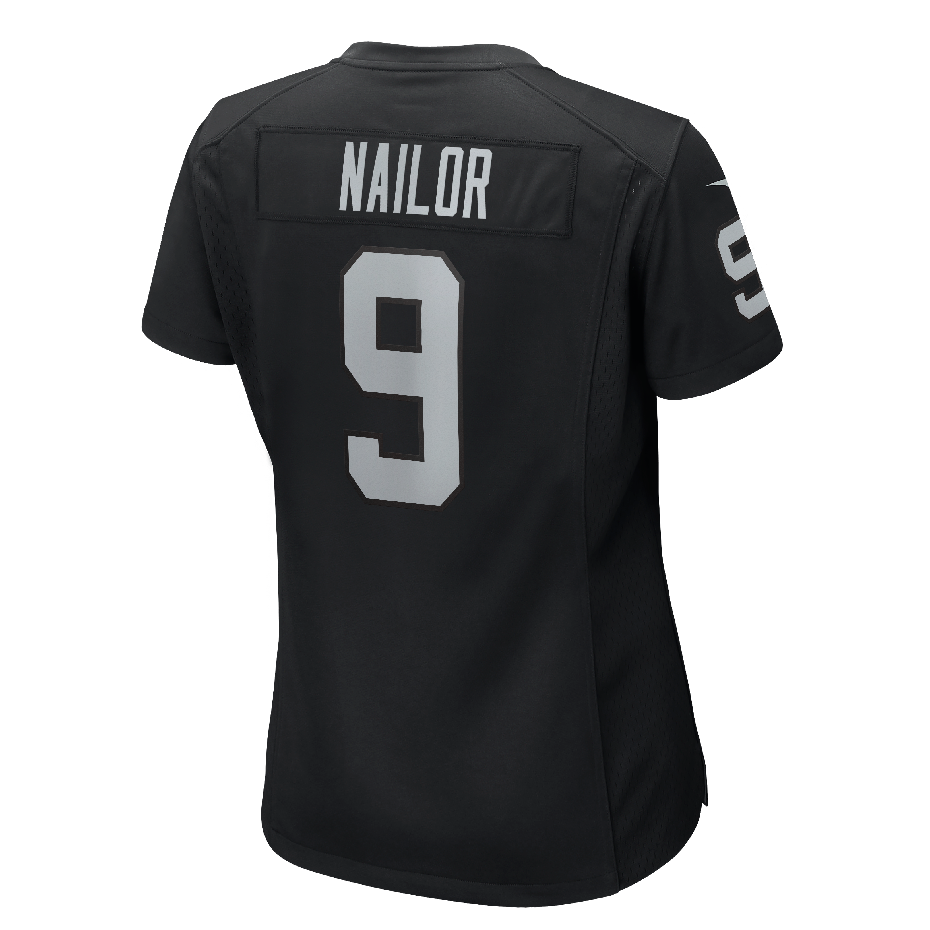 Maillot de match Nike Jalen Nailor noir pour femme, équipe des Raiders Las Vegas