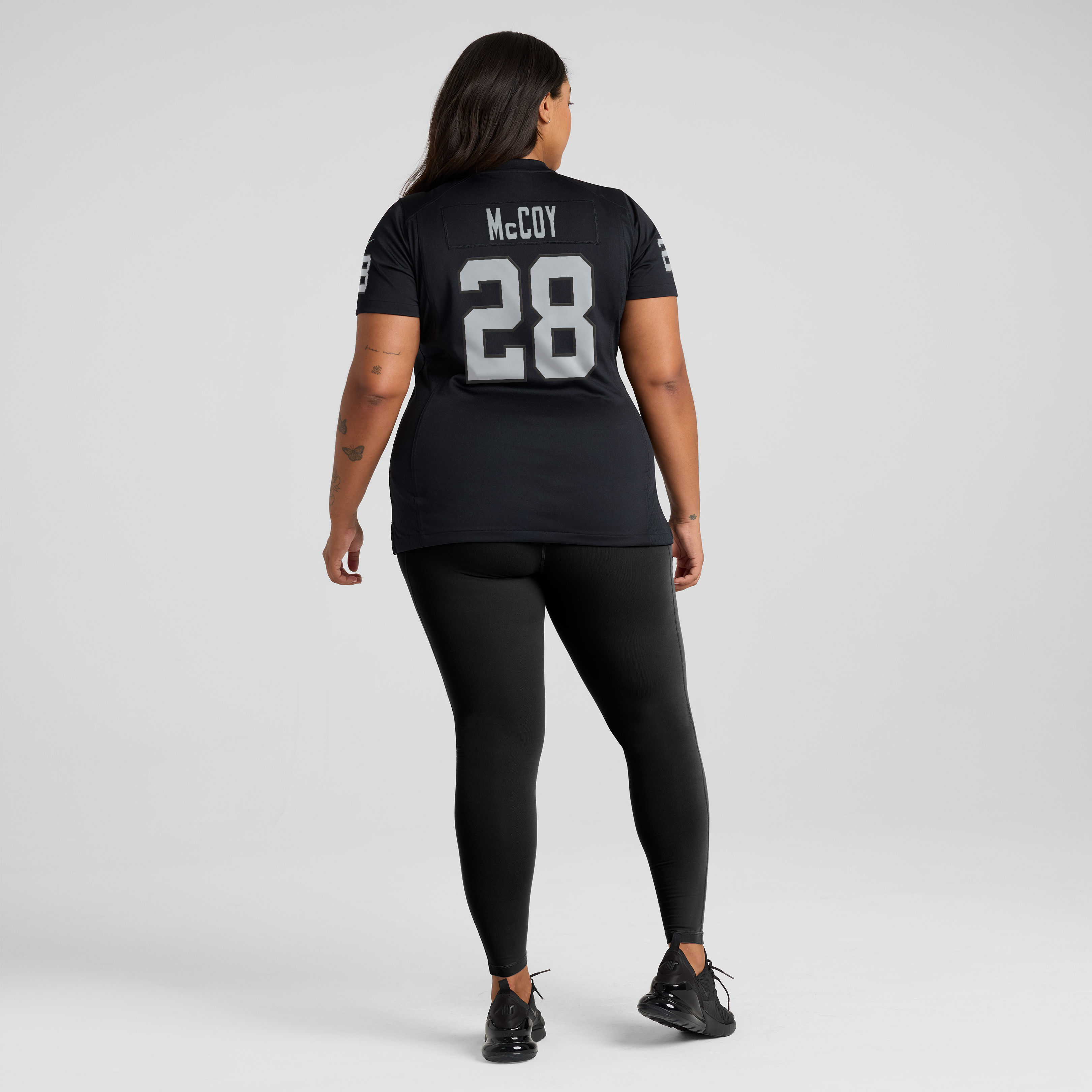 Maillot de match Nike Jermod McCoy noir pour femme, équipe des Raiders Las Vegas