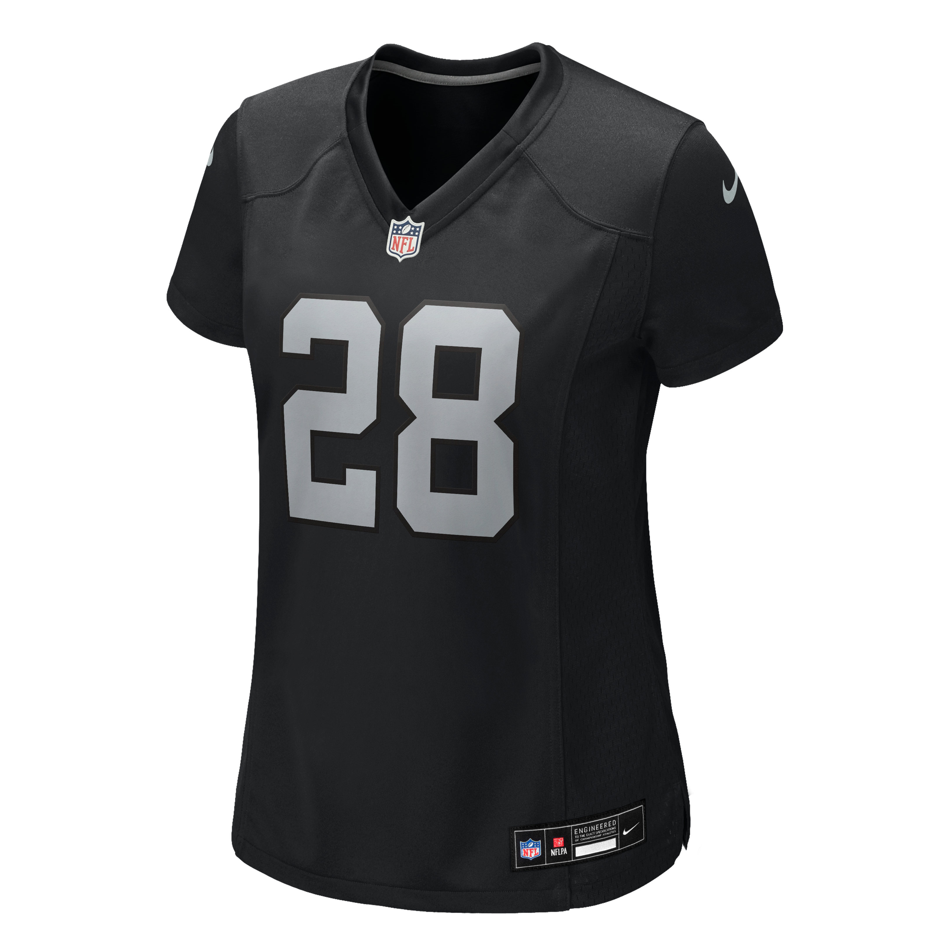Maillot de match Nike Jermod McCoy noir pour femme, équipe des Raiders Las Vegas