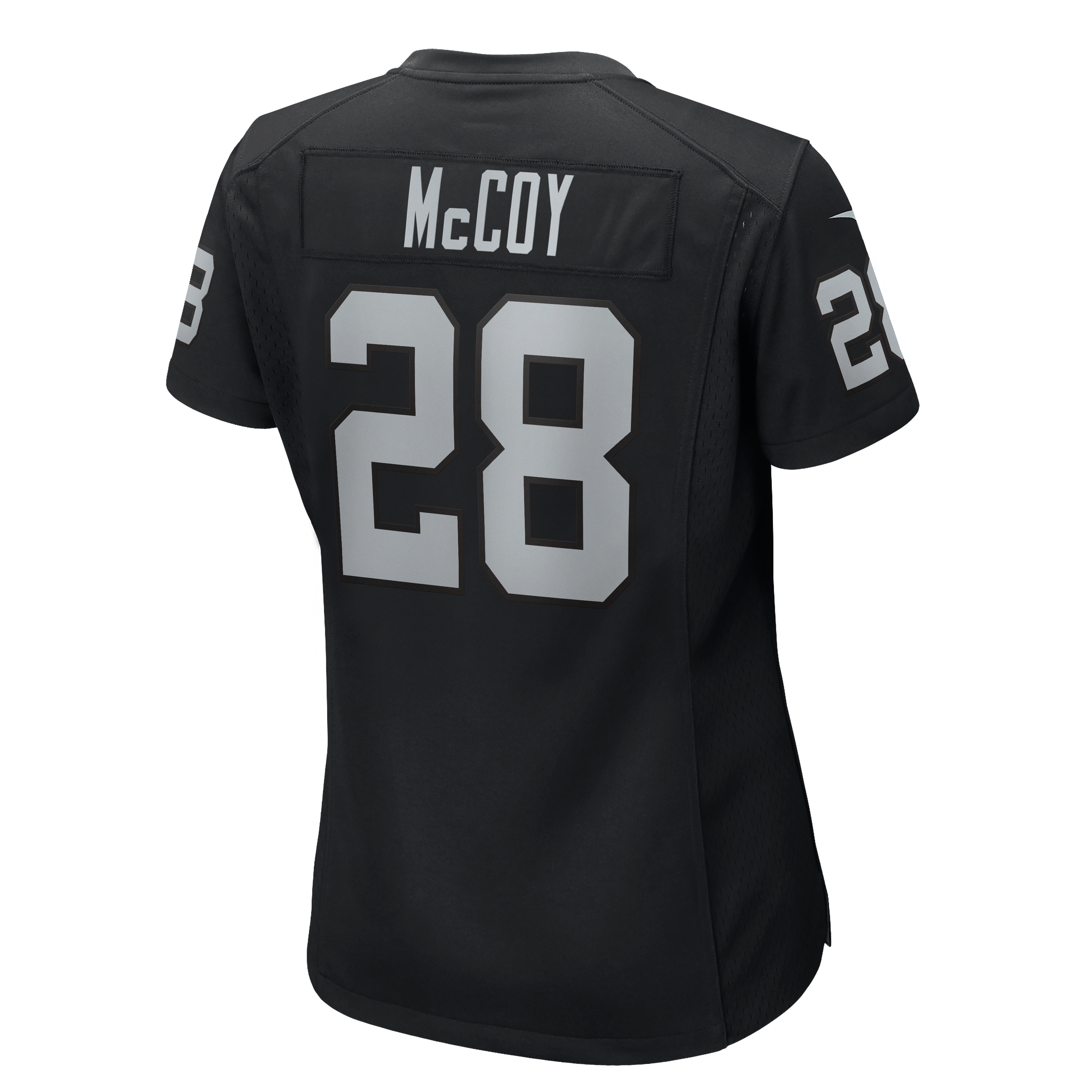 Maillot de match Nike Jermod McCoy noir pour femme, équipe des Raiders Las Vegas