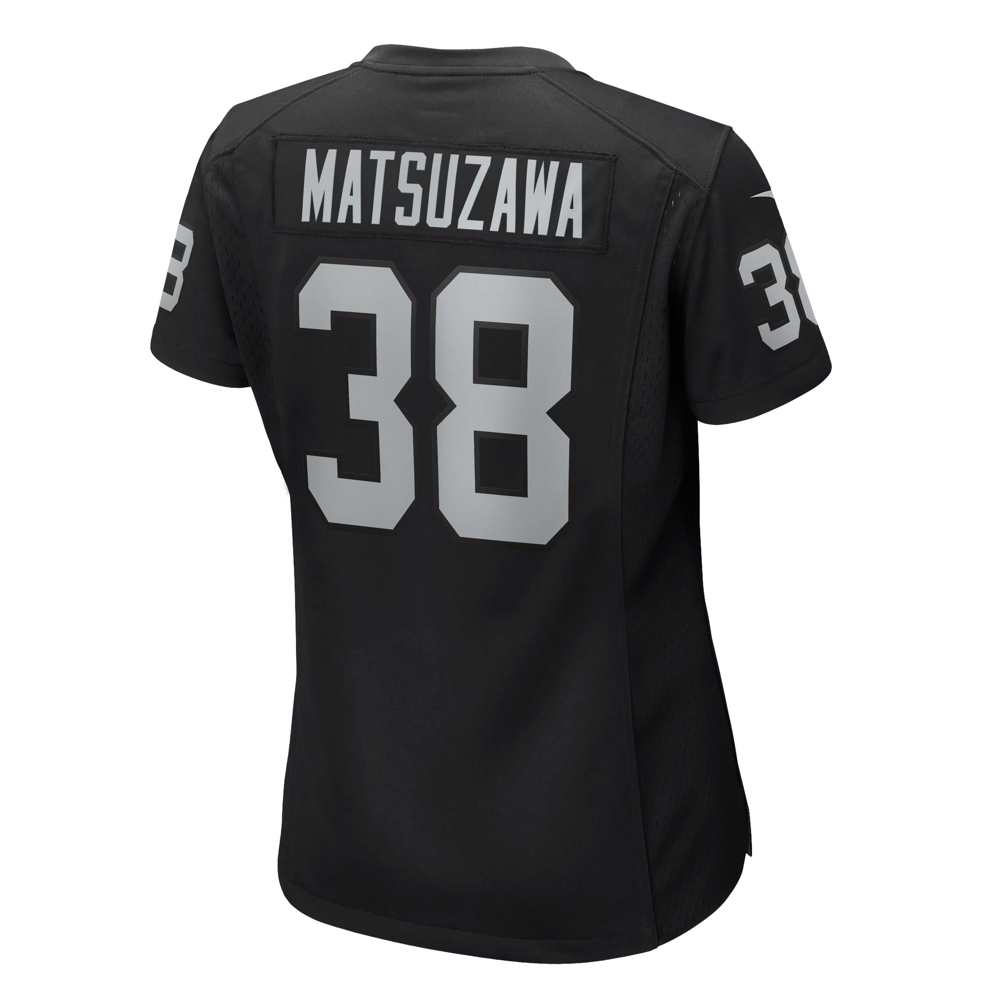 Maillot de match l'équipe Nike Kansei Matsuzawa pour femme, noir, Las Vegas Raiders