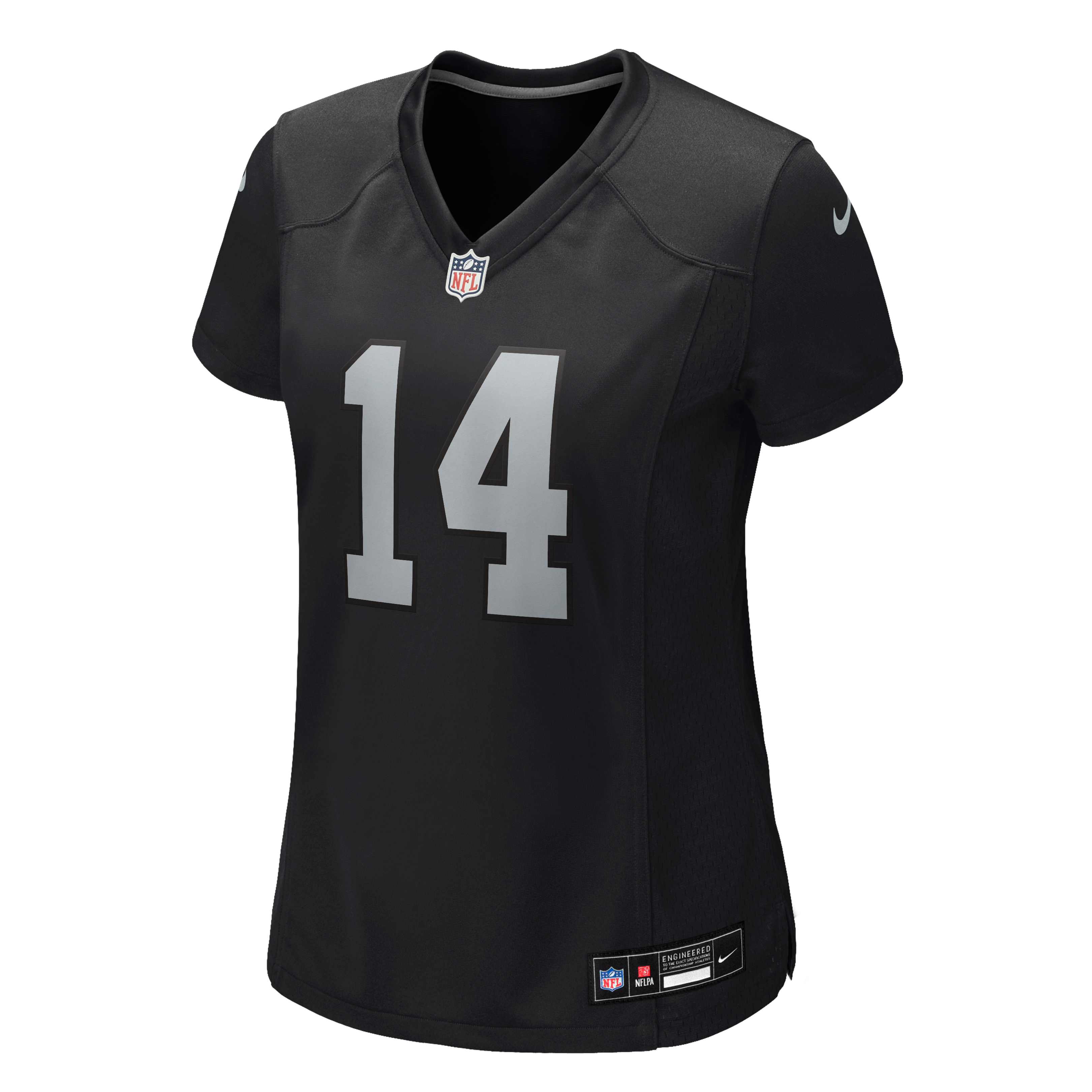 Maillot de match Nike Matt Gay noir pour femme, équipe des Raiders Las Vegas